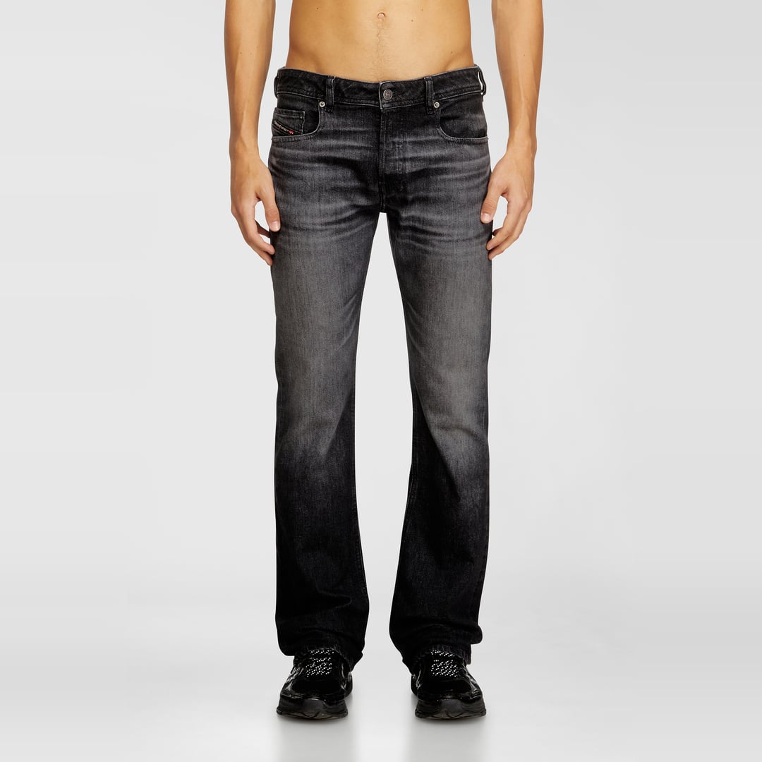 Diesel Jeans Bootcut Taille Basse 2007 Zatiny, Noir/Gris foncé, Fermeture boutonnée