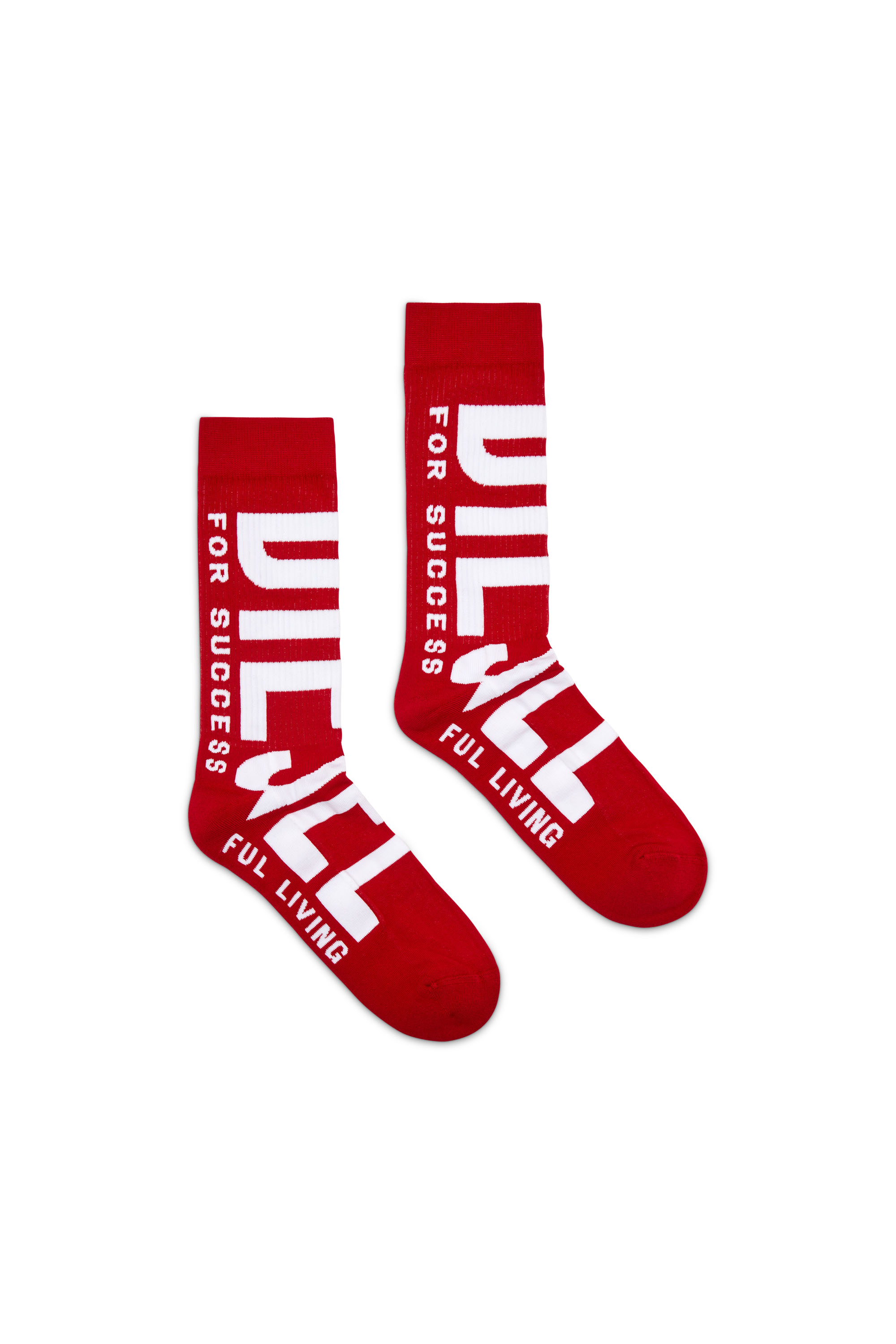 Diesel - Socks with oversized logo - Socks - Man - Red