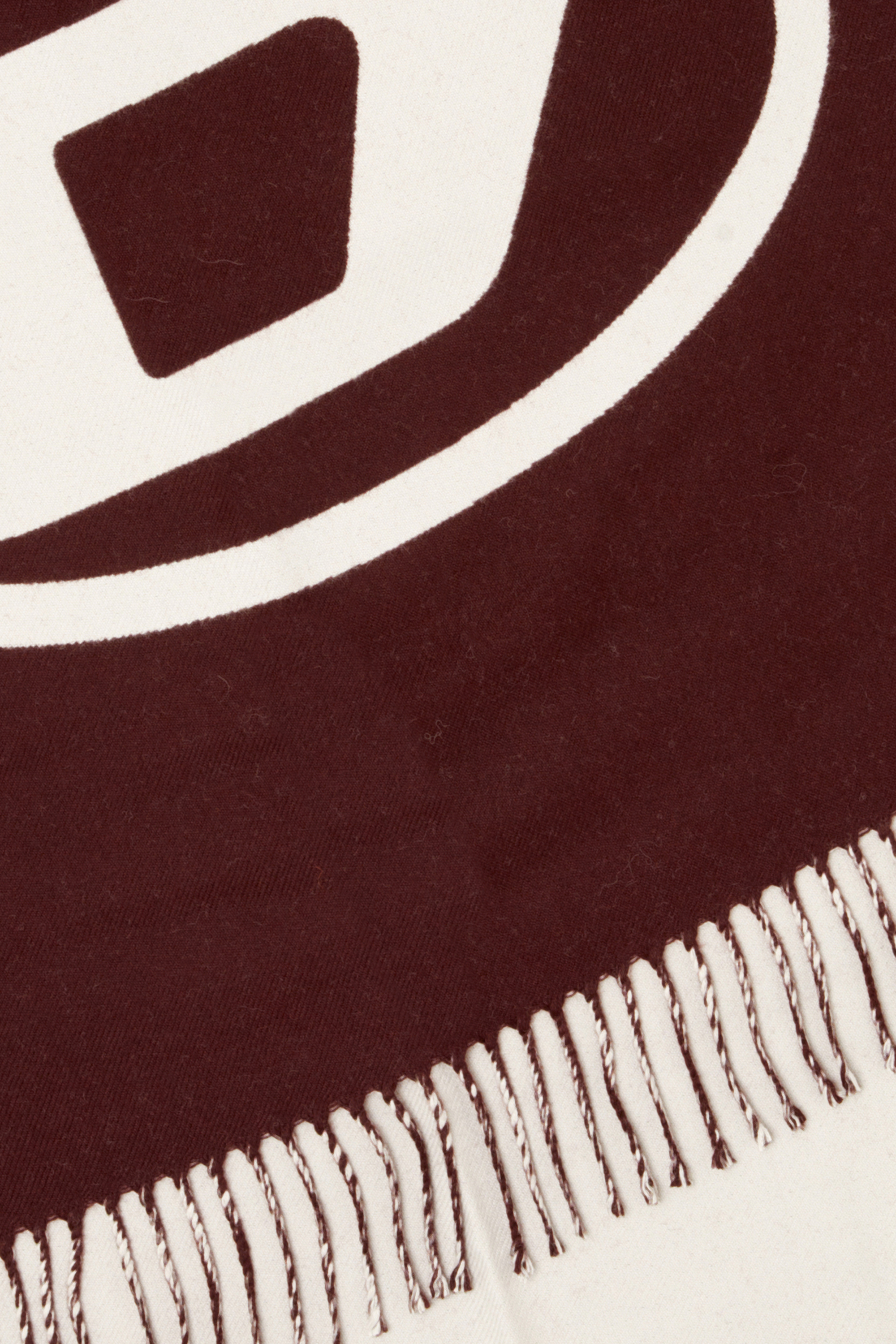 Diesel - S-TEVIE, Man's Reversible two tone wool scarf in Burgundy - 3