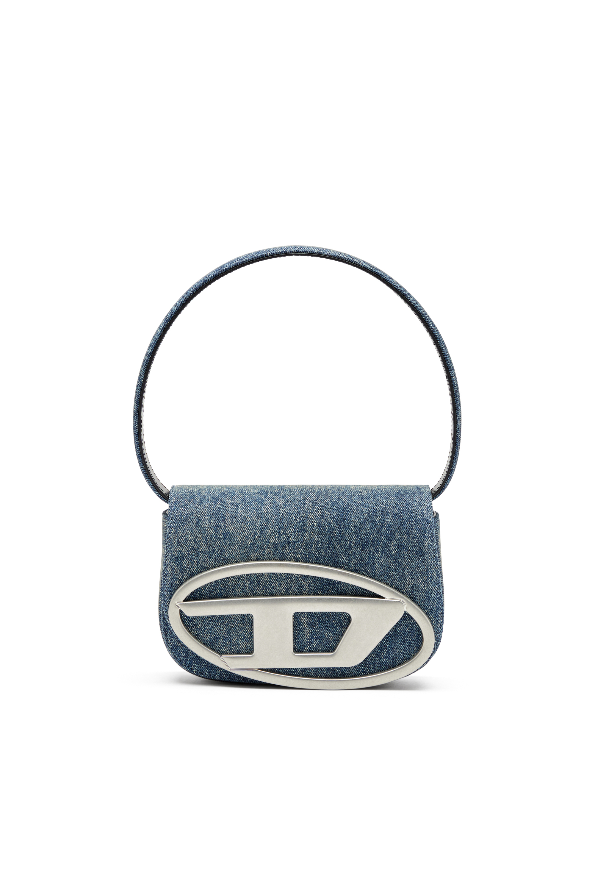 Diesel Mulher Azul - 1Dr-Iconic Shoulder Bag In Solarised Denim - Shoulder Bags - Woman Uni