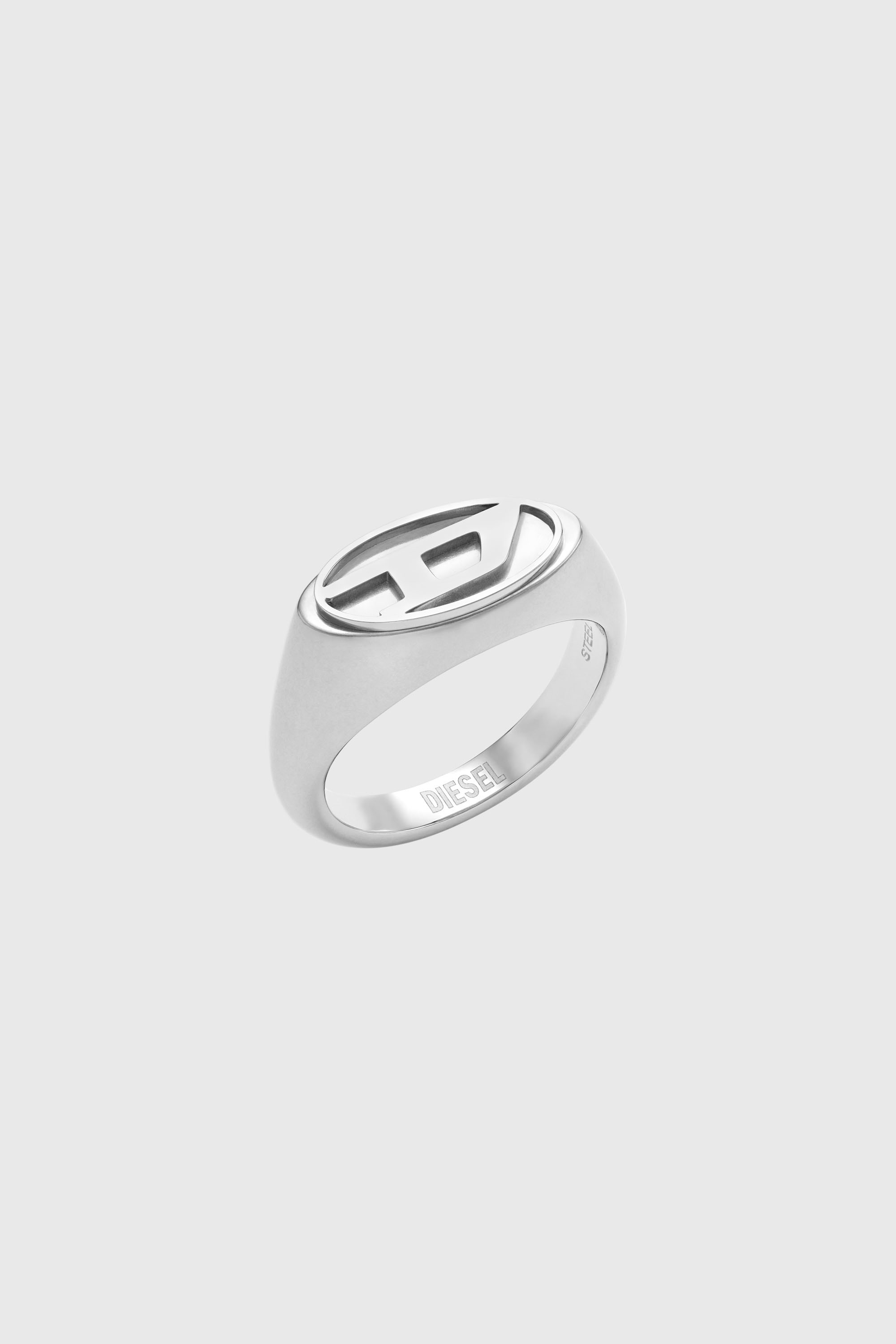 Diesel - Stainless steel signet ring - Rings - Unisex - Silver