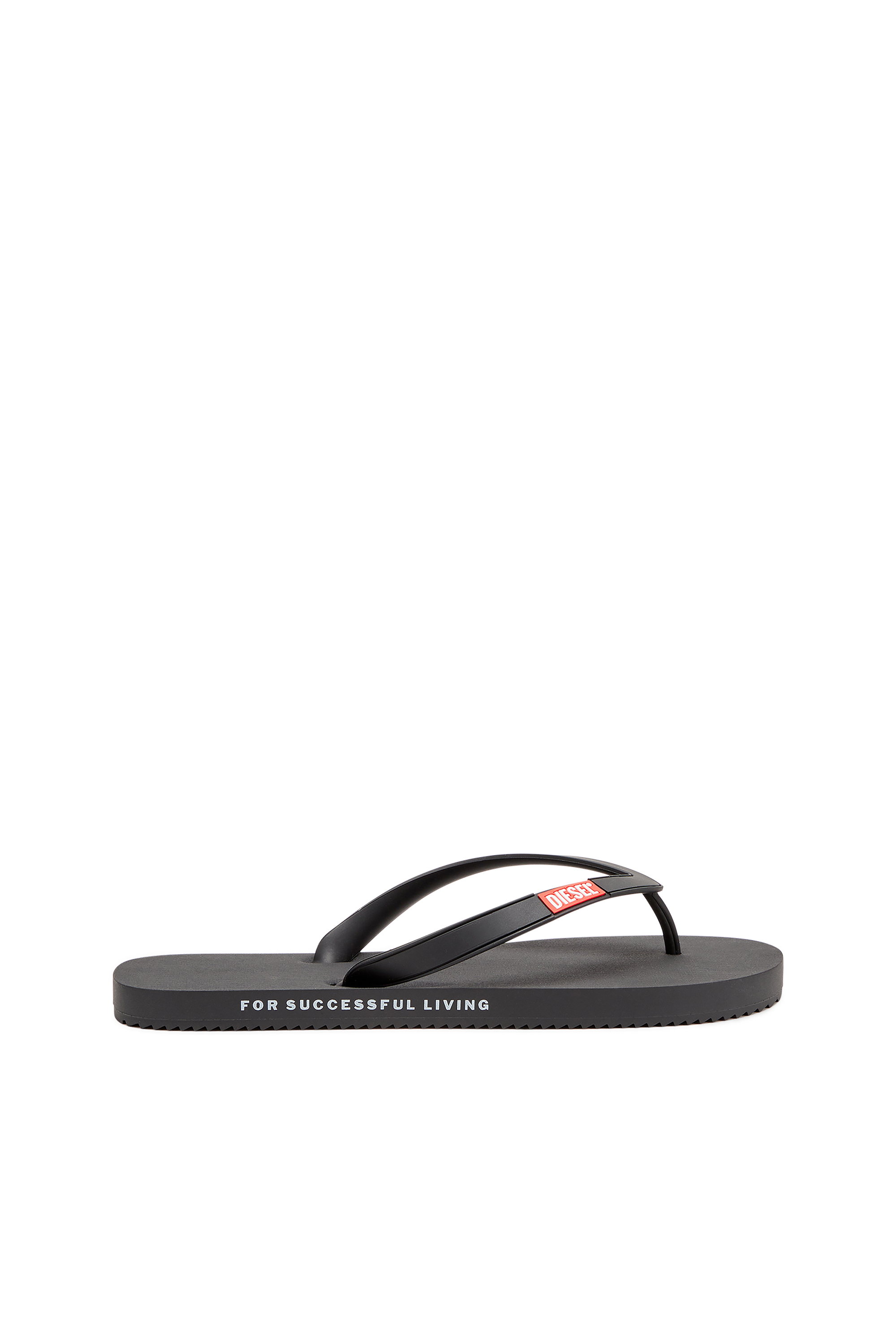 Diesel Men's Black - Sa-Rio-Rubber Flip-Flops - Slides - Man Size 42