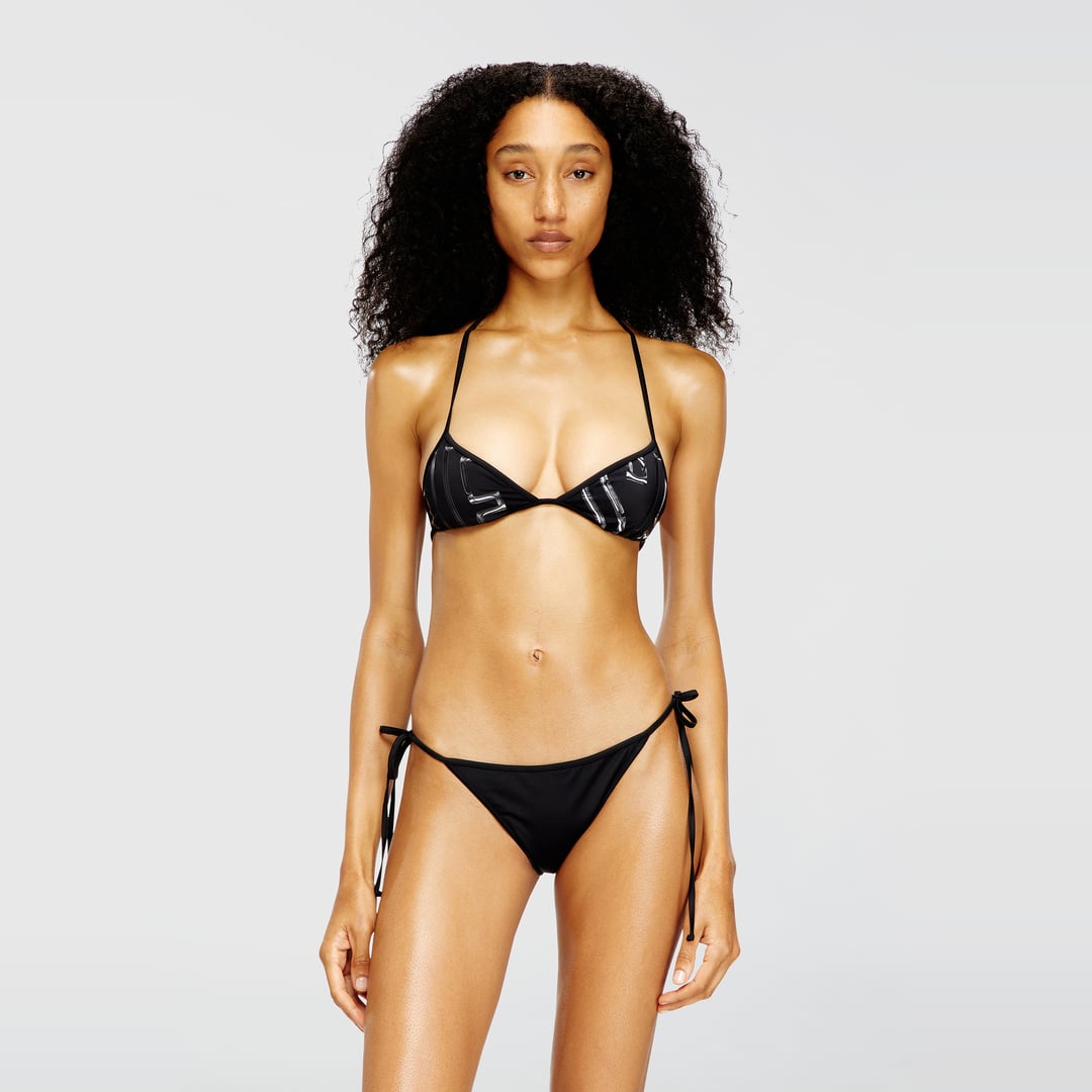 Diesel - Bikini top with graphic print - Bras - Woman - Black