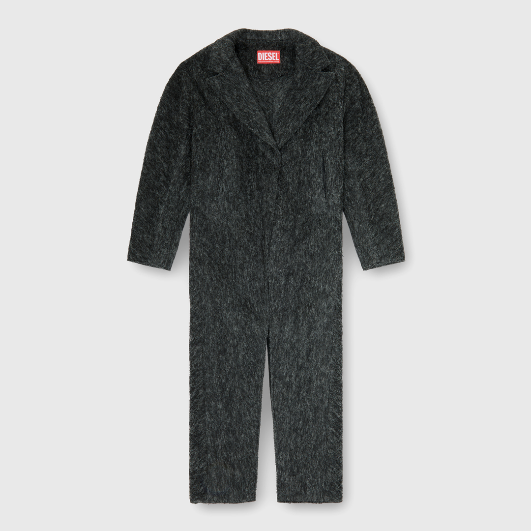 Diesel - Manteau long en laine et alpaga mélangés - Vestes - Femme - Gris