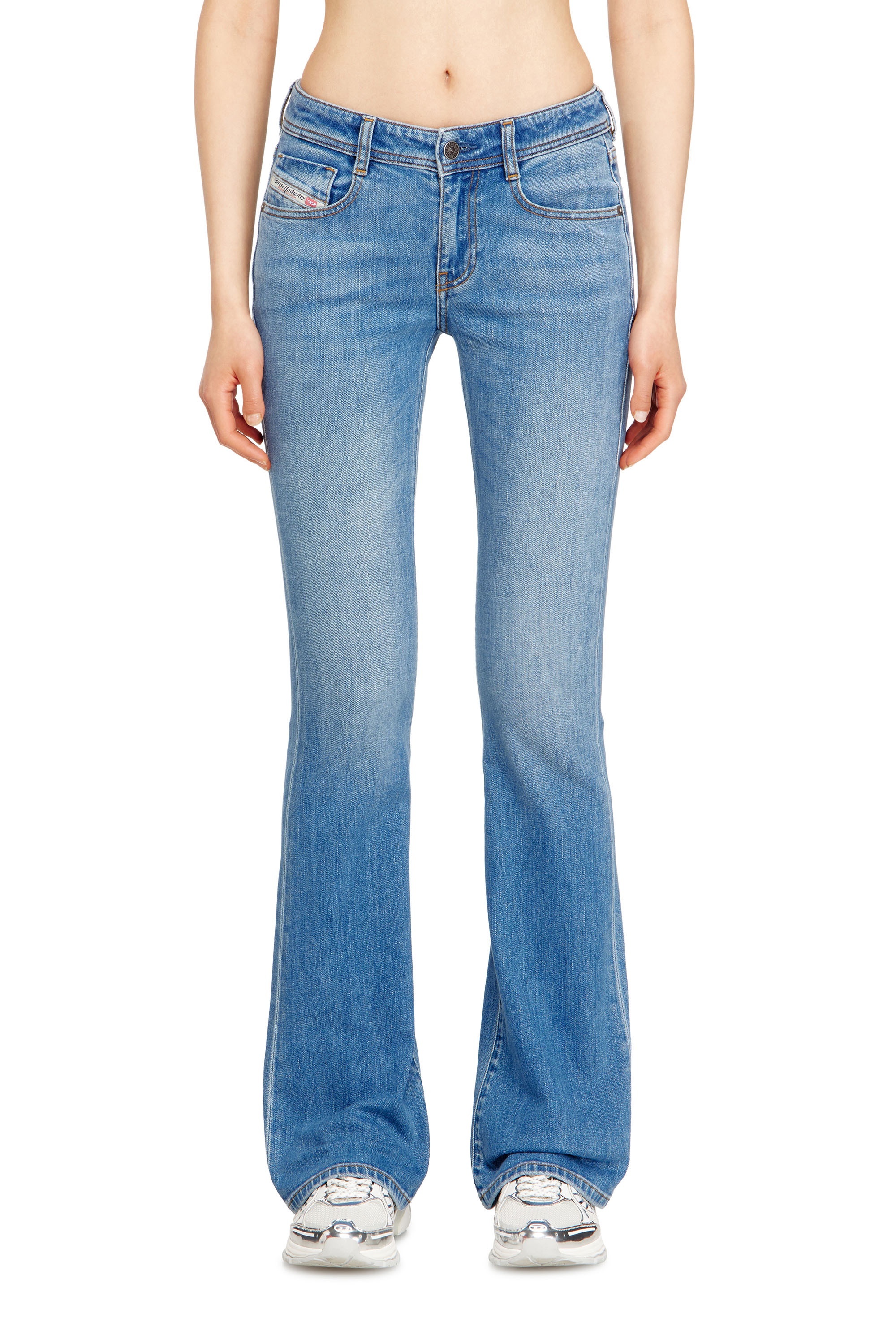 Diesel Women's Blue Bootcut Jeans Low Waist 1969 D-Ebbey, Light Zip Fly Size 28