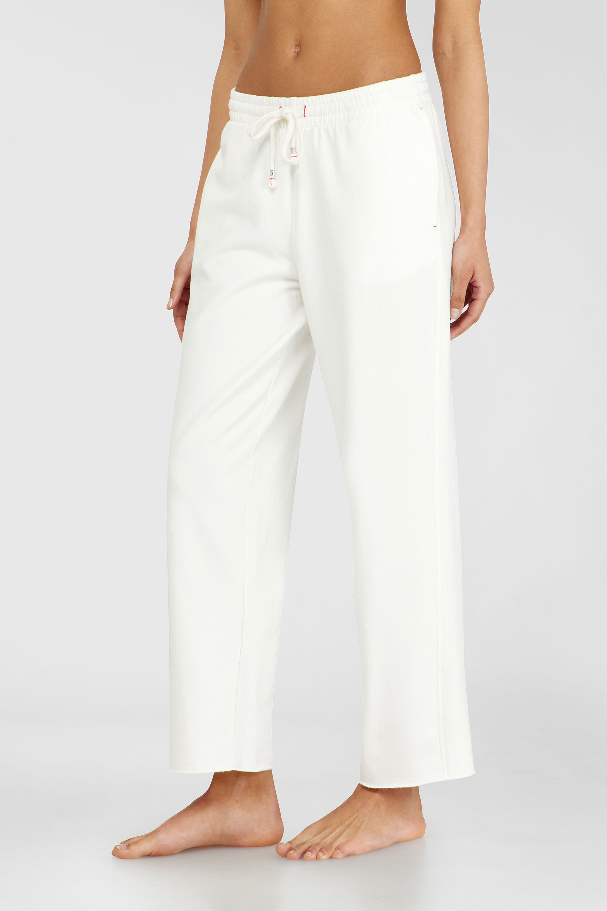 Diesel - Peached sweatpants with raw hems - Pants - Woman - White