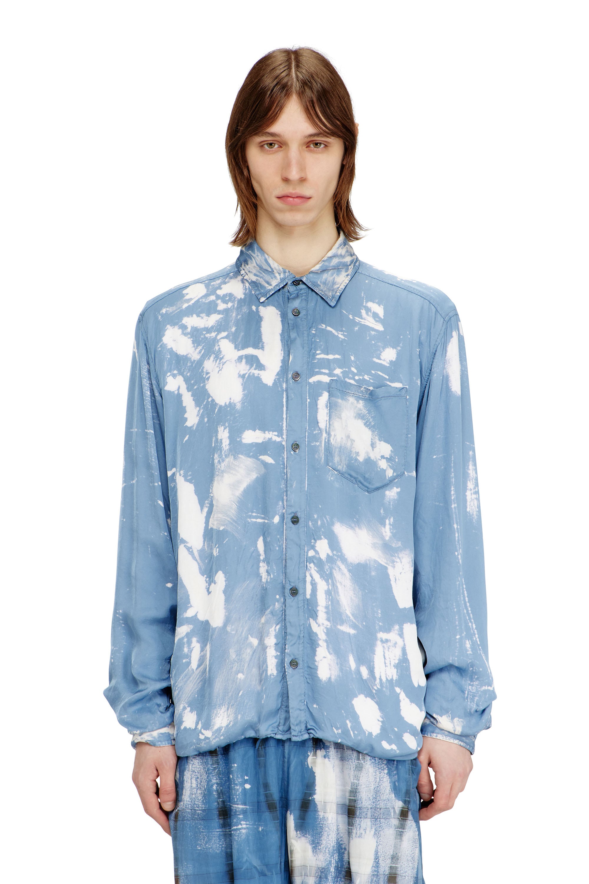 Diesel - Shirt with X-ray effect - Shirts - Man - Blue