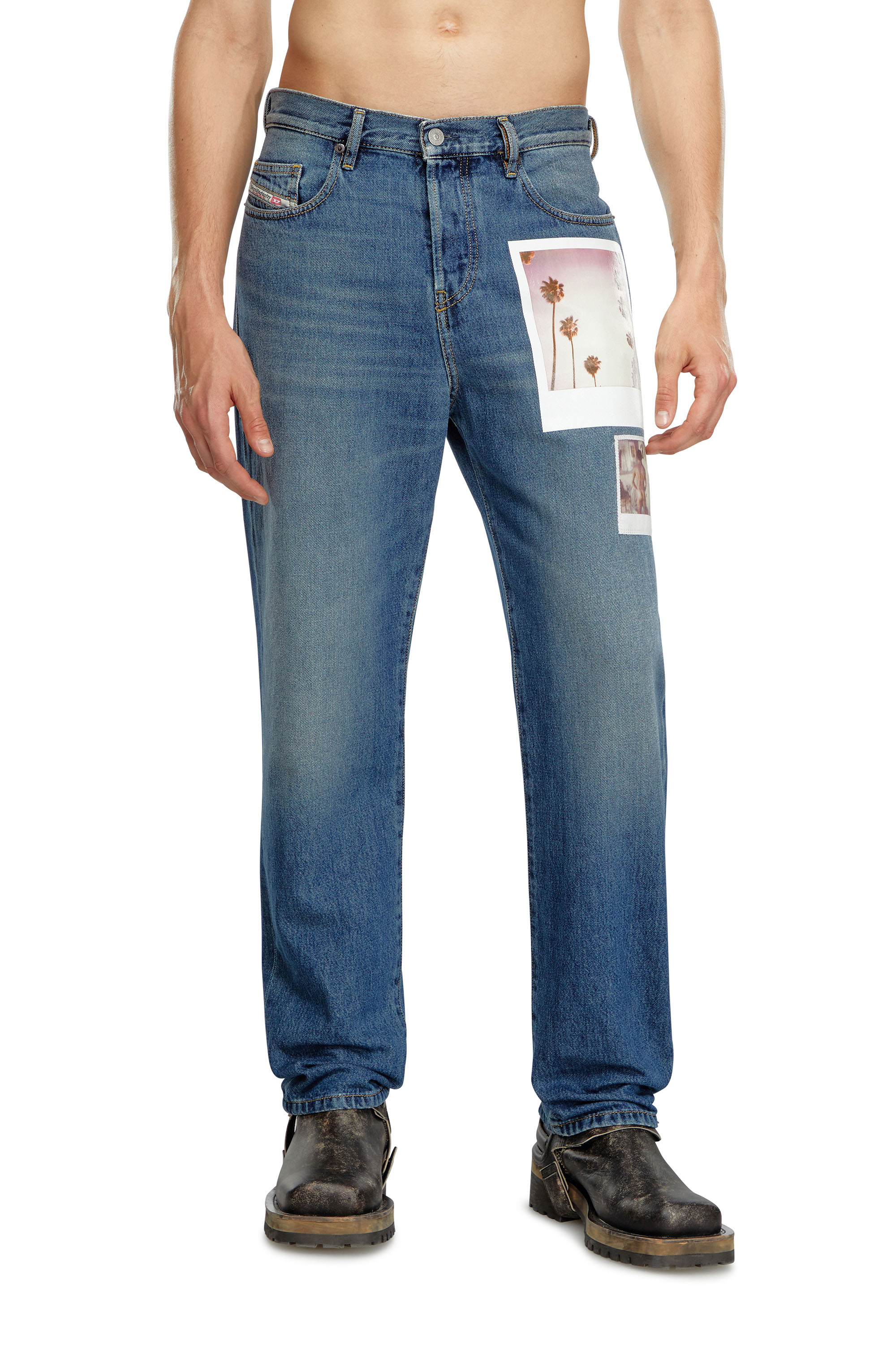 Shop Diesel Regular Jeans In Blue