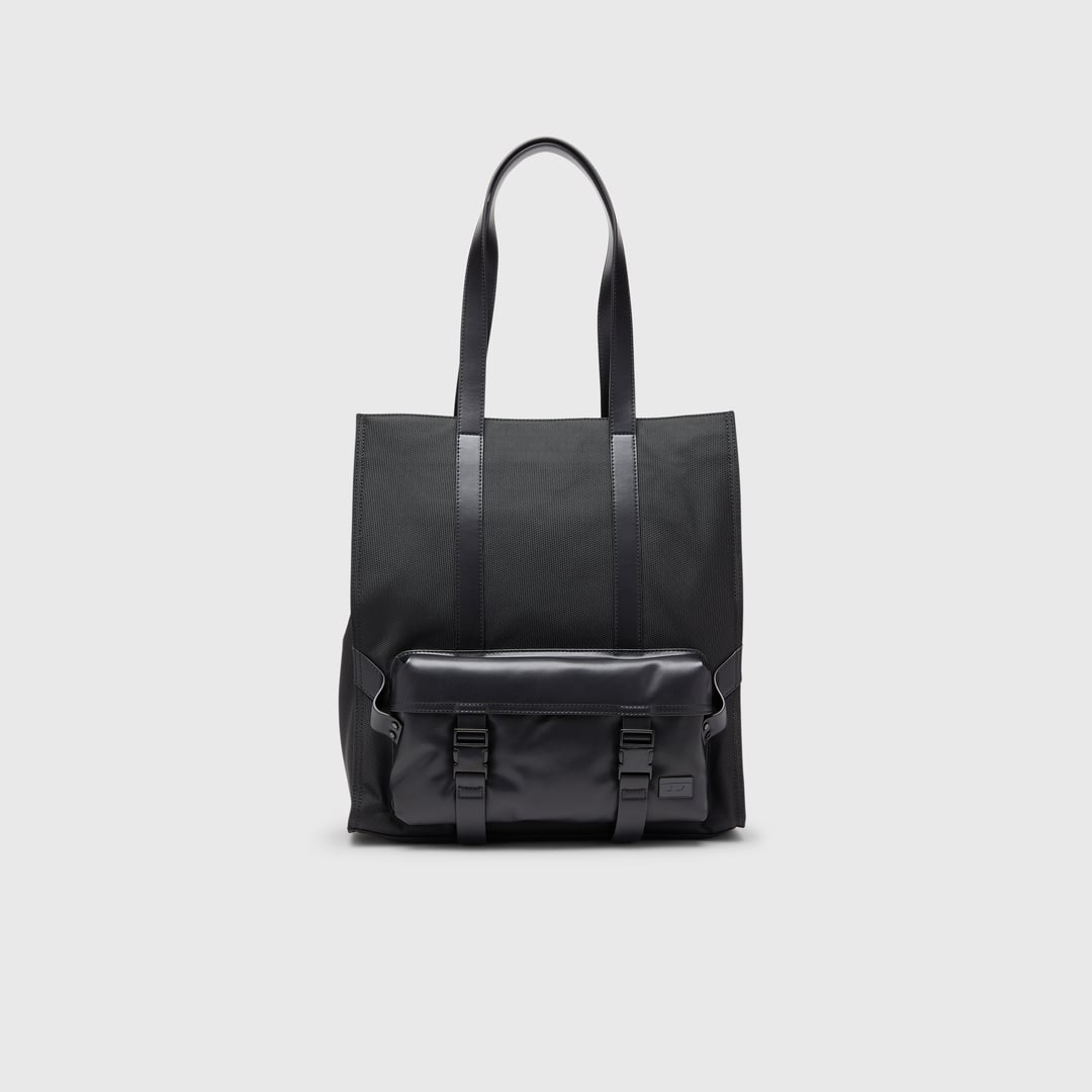 Diesel - Multi-Pkts - Shopping bag with flap pocket and zip - Shopping Bags - Unisex - Black