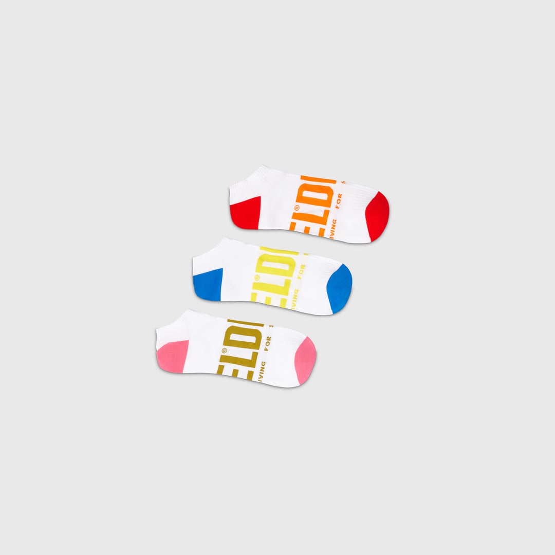 Diesel - Three-pack low-cut logo socks - Socks - Man - White