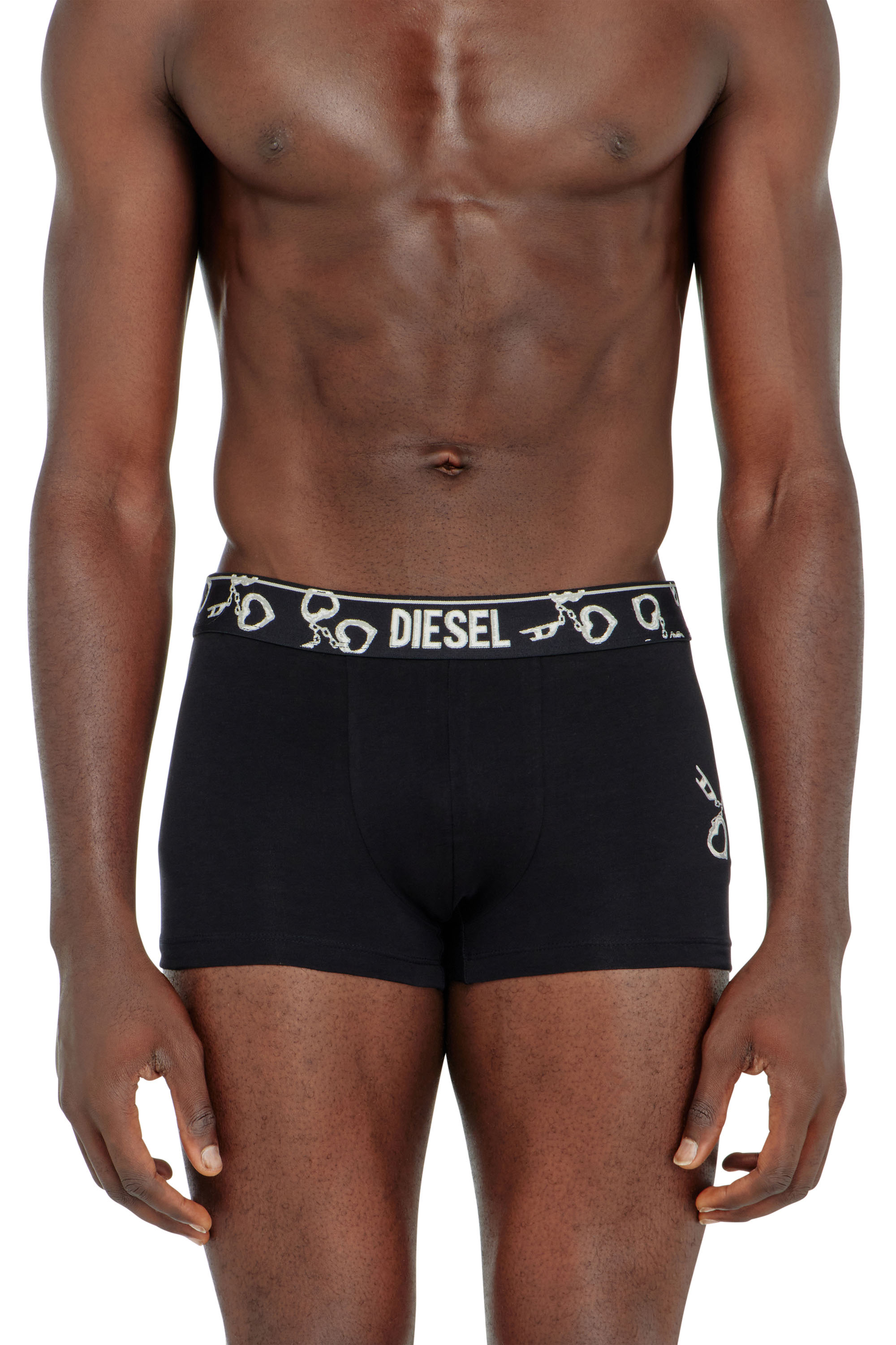 Diesel - Three-pack boxer briefs with handcuff motif - Trunks - Man - Black