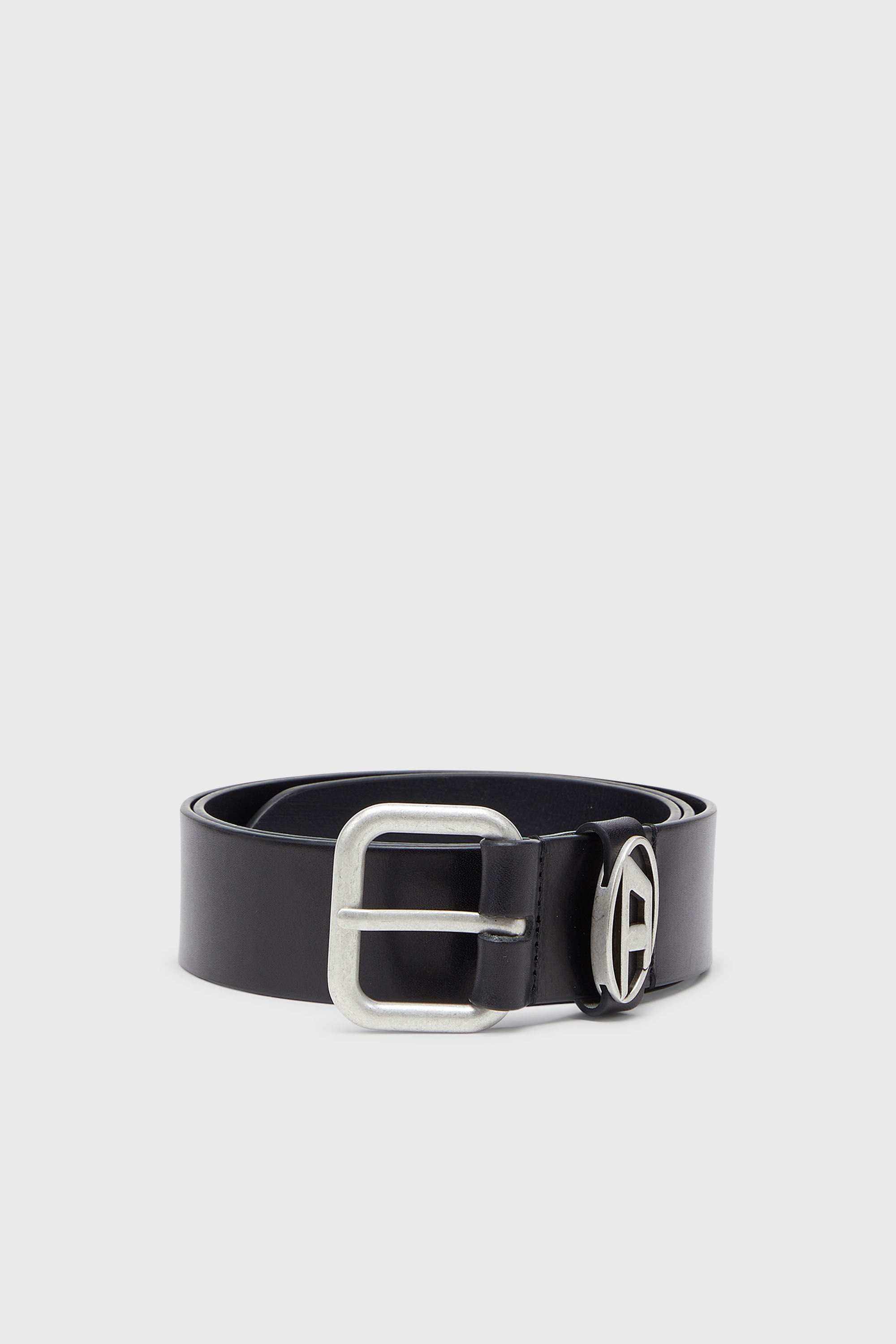 Diesel - 4 cm matte leather belt with metal buckle - Belts - Unisex - Black