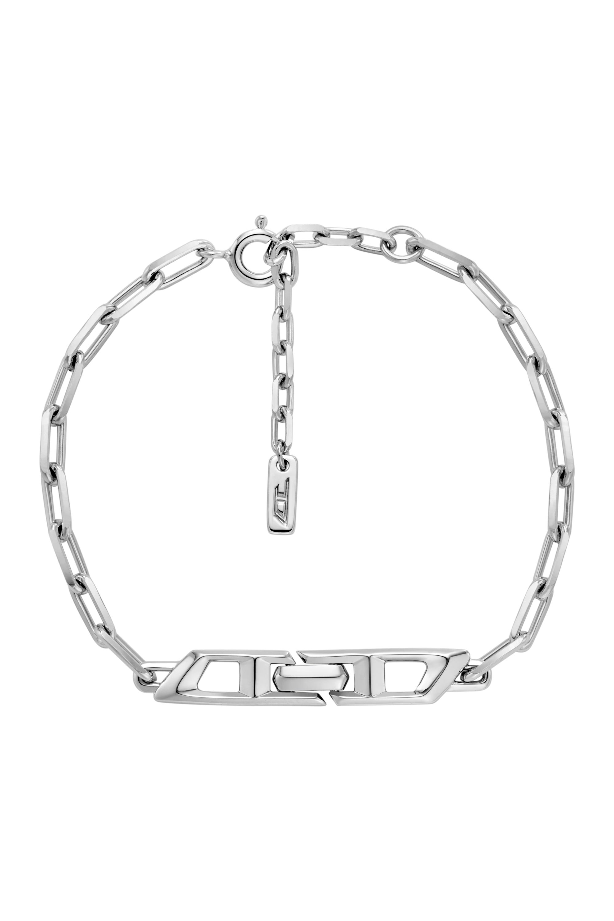 Diesel Unisex Silver - Sterling Chain Bracelet - Bracelets Uni
