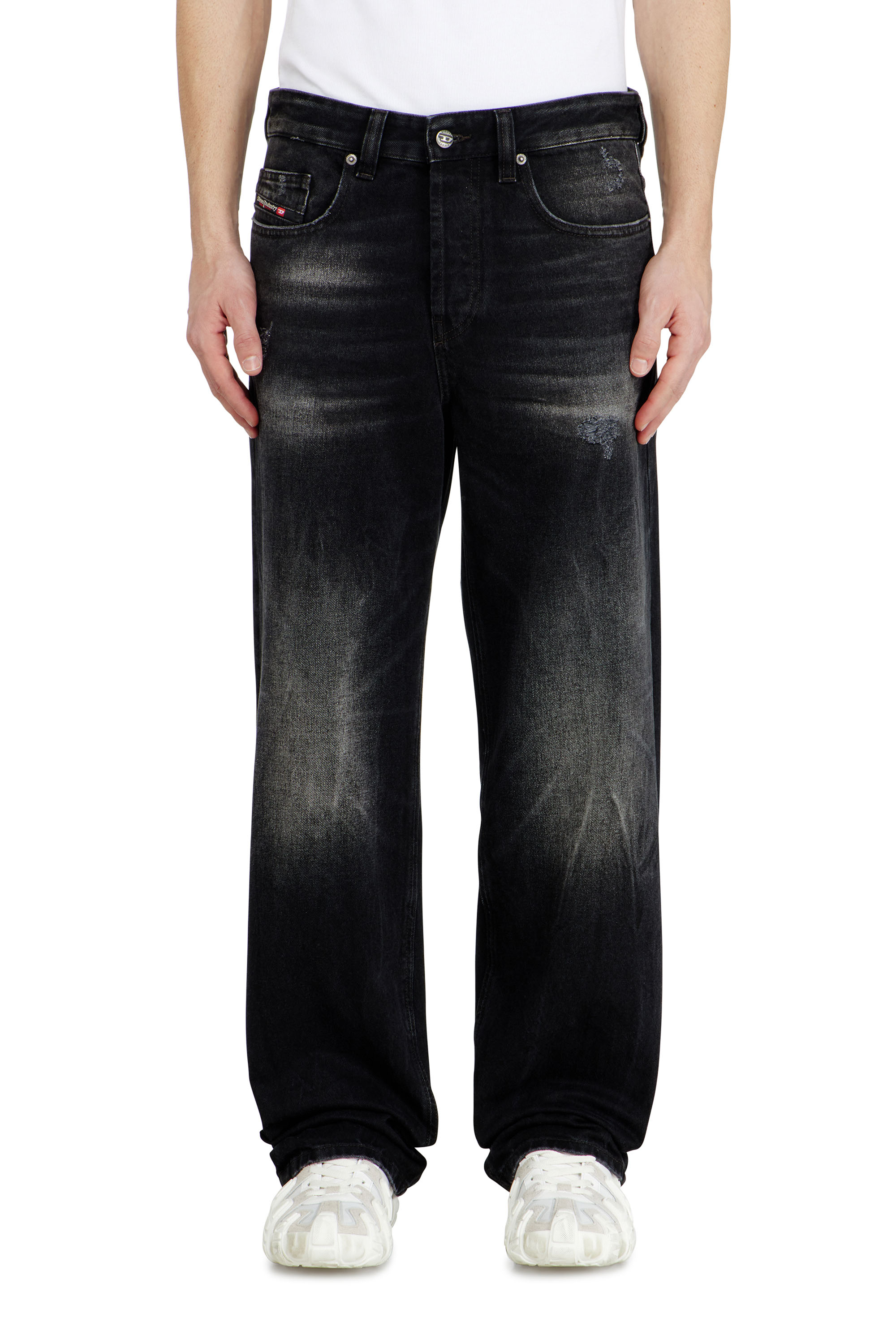 Diesel - Man's Relaxed Jeans 2001 D-Macro 0BEBB, Black - 1