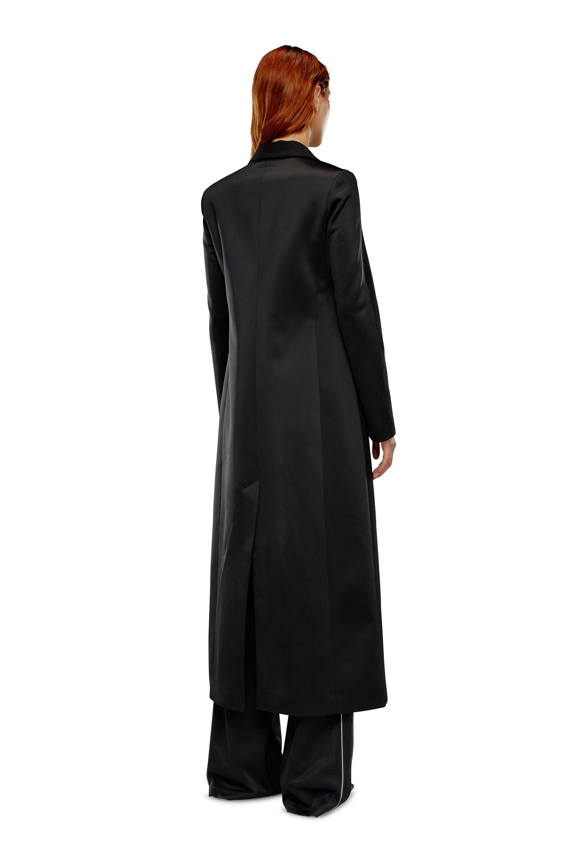 Diesel Long Coat In Cool Wool And Tech Fabric In Tobedefined