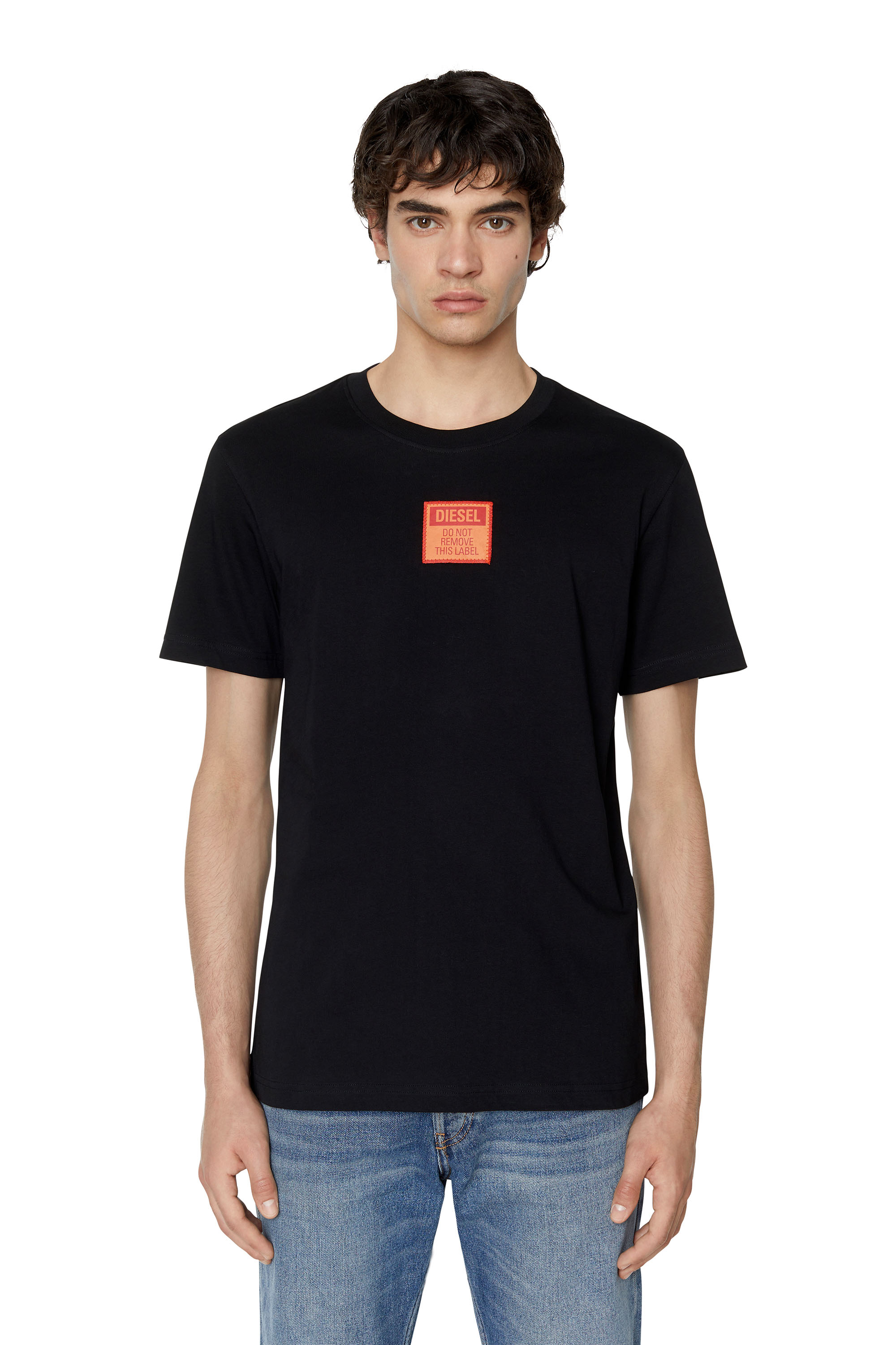 Diesel - T-shirt con logo applicato - T-Shirts - Uomo - Nero