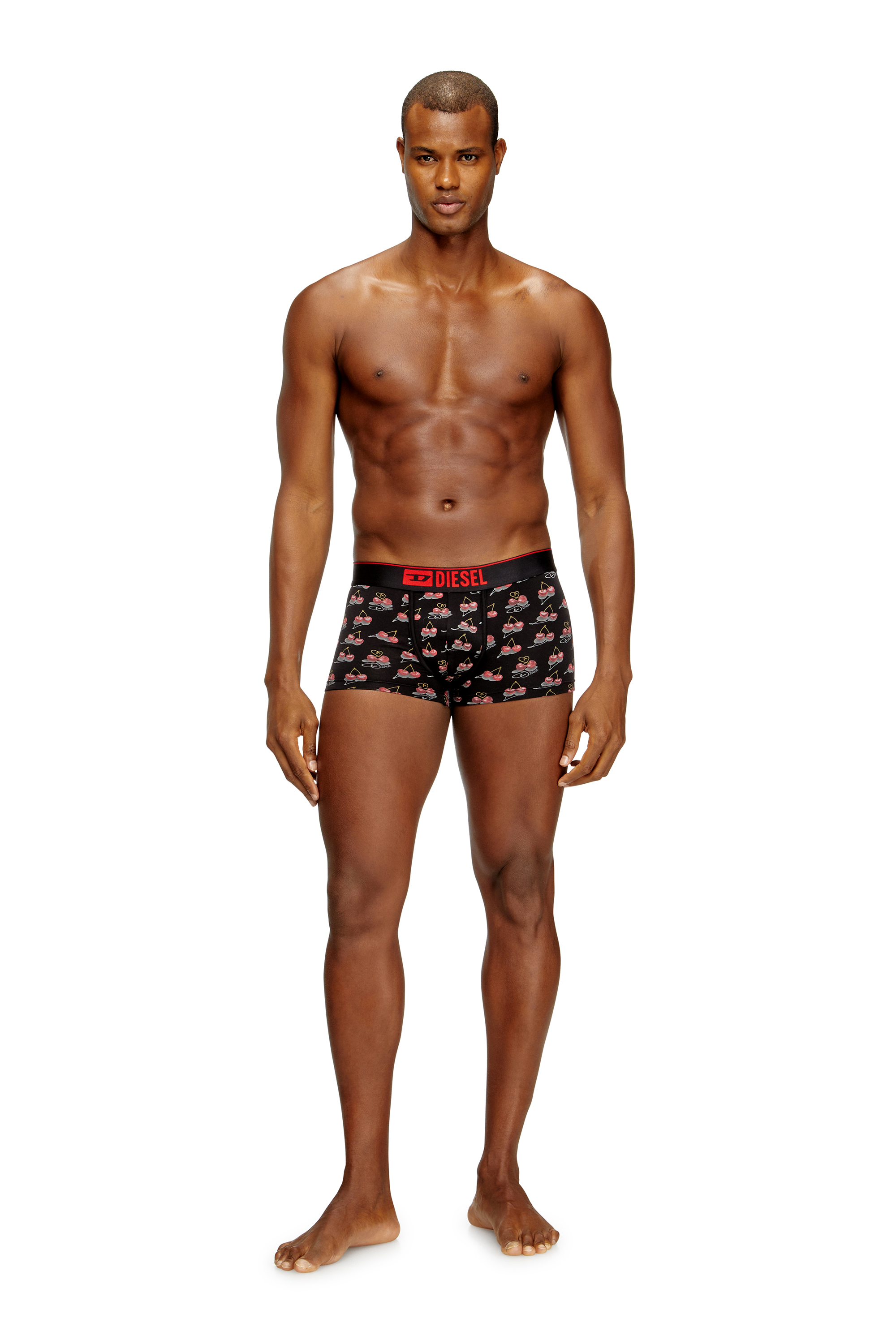 Diesel - DAMIEN-GFT-3PACK, Man's 3-pack of cherry-heart boxer shorts in Black/Red - 3