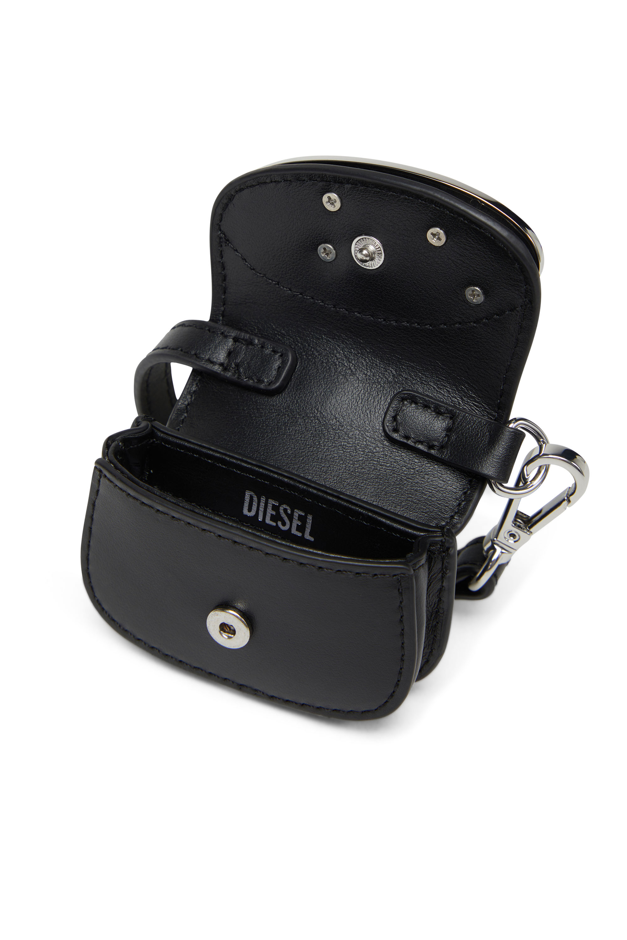 Diesel - 1DR MICRO, Woman's Leather bag charm in Black - 4