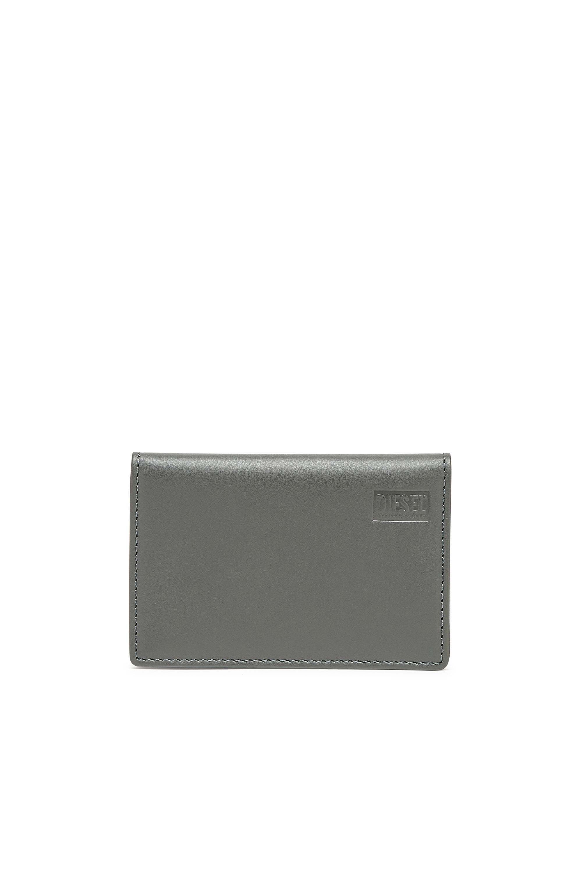 Diesel - Bi-fold card holder in two-tone leather - Small Wallets - Man - Multicolor