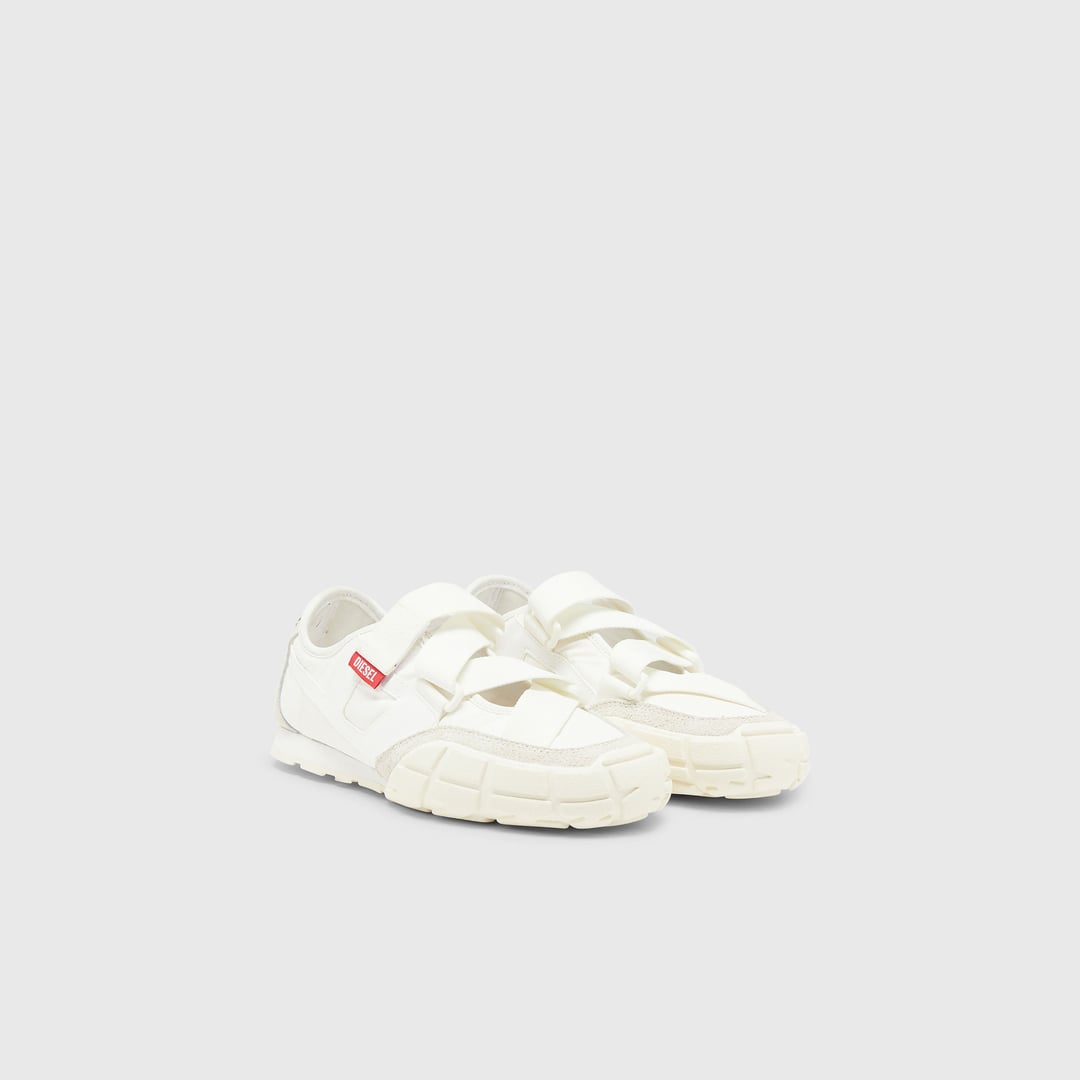 Diesel - S-Pagodha-Tongue-free strap sneakers in ripstop - Sneakers - Woman - White