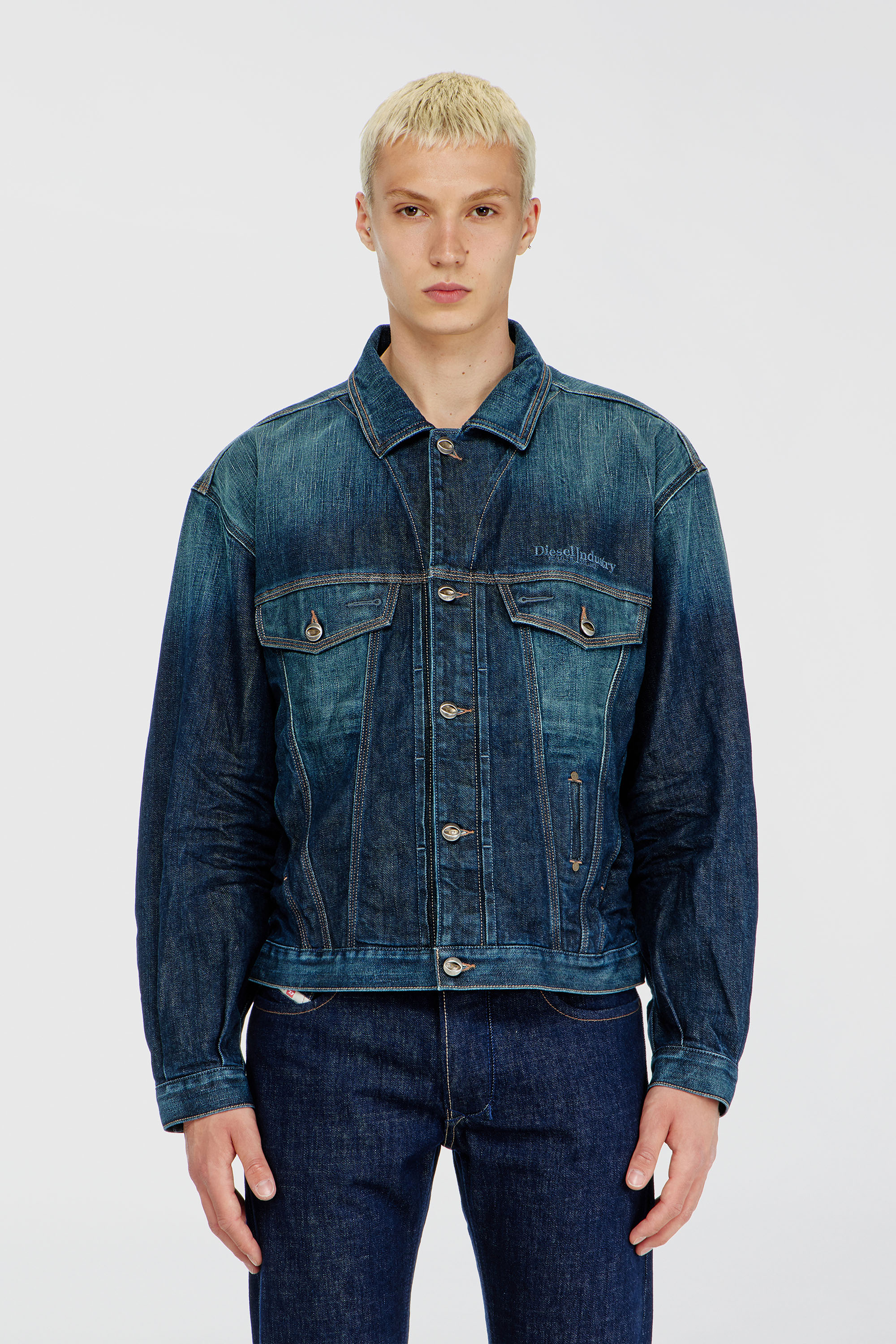 Diesel - Trucker jacket in selvedge denim - Denim Jackets - Unisex - Blue