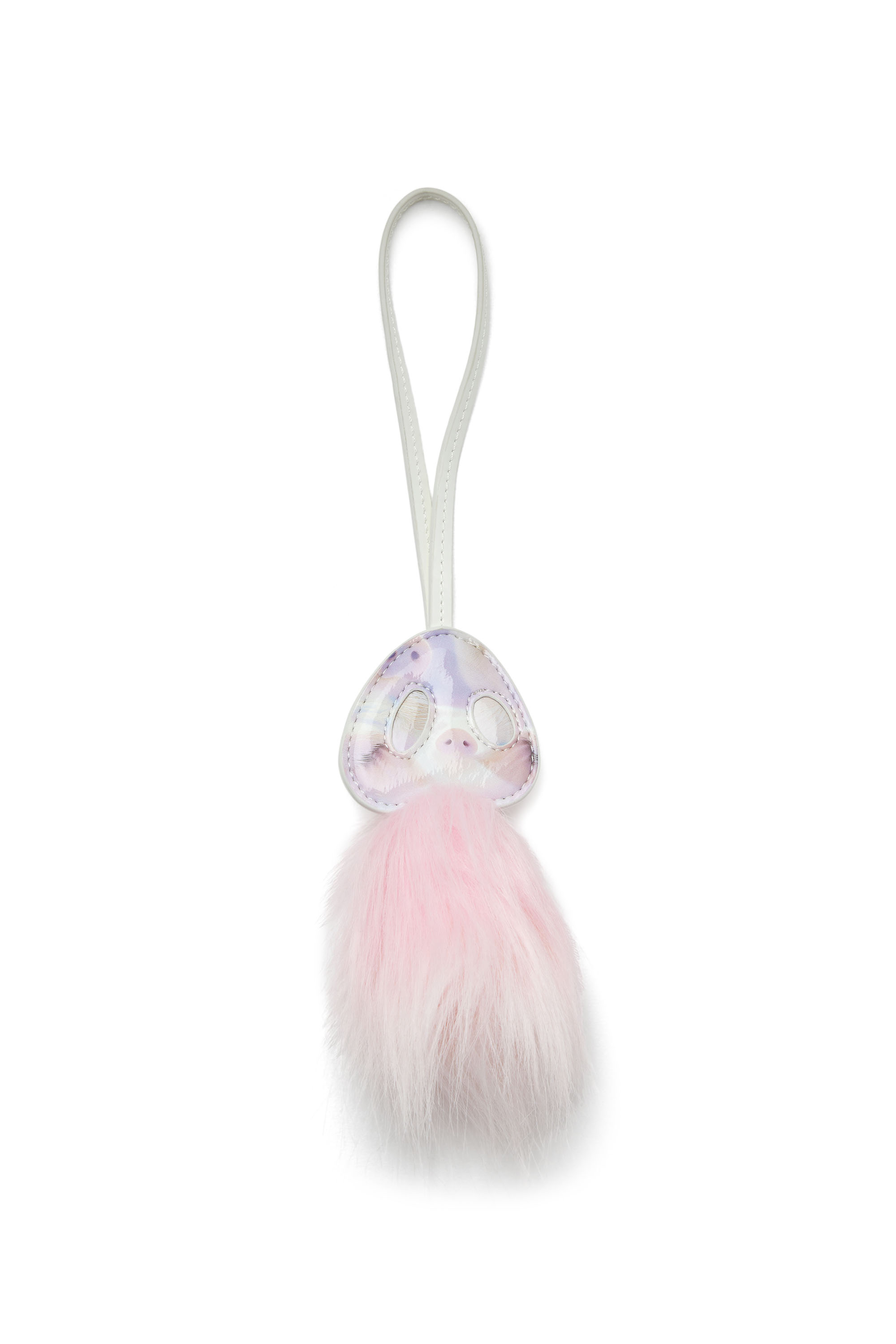 Diesel Women's Pink - Pig's Snout Bag Charm With Fluffy Detail - Charms And Keyrings - Woman Uni