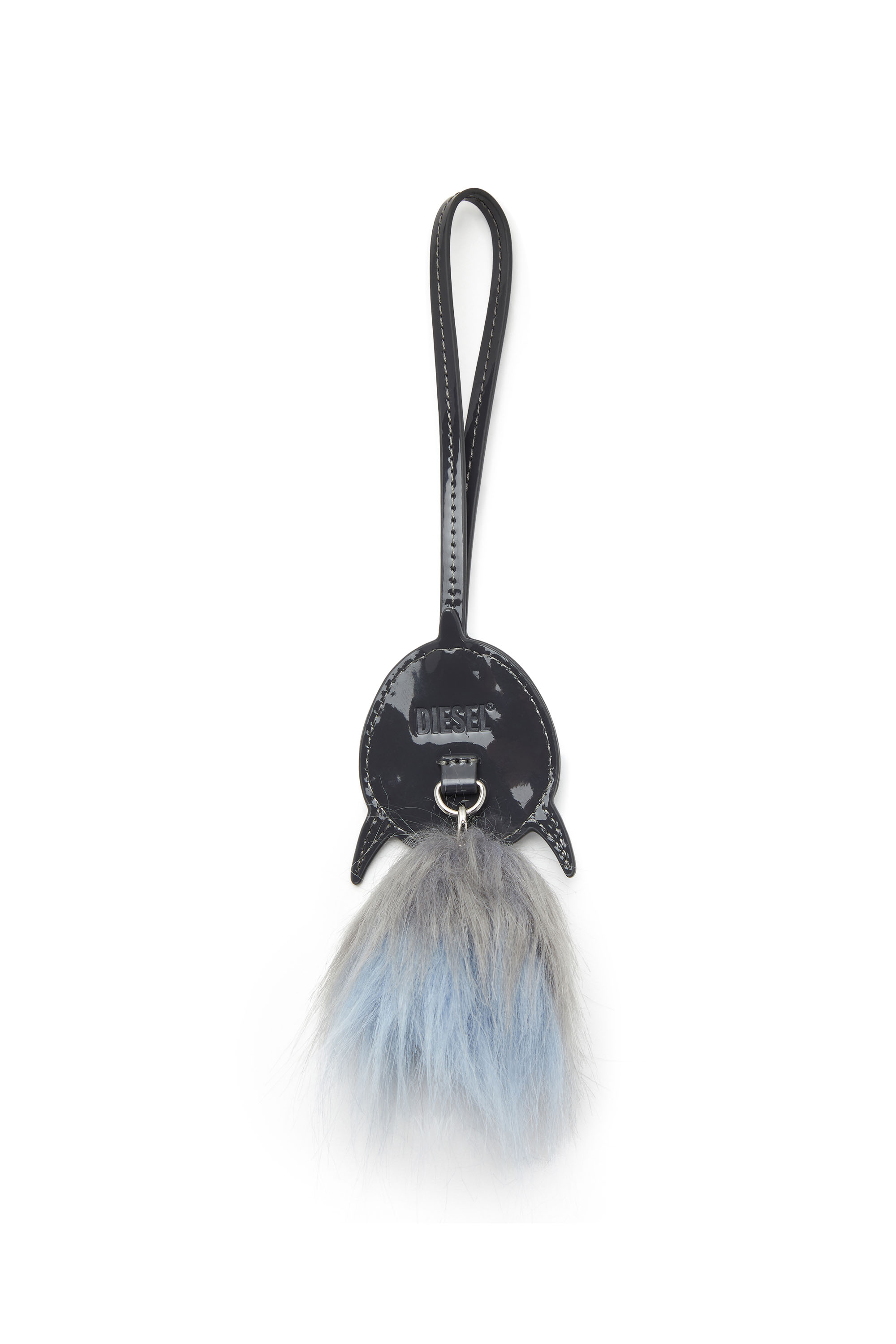 Diesel - FUR CHARMS II, Woman's Dolphin bag charm with fluffy tail in Azure - 3