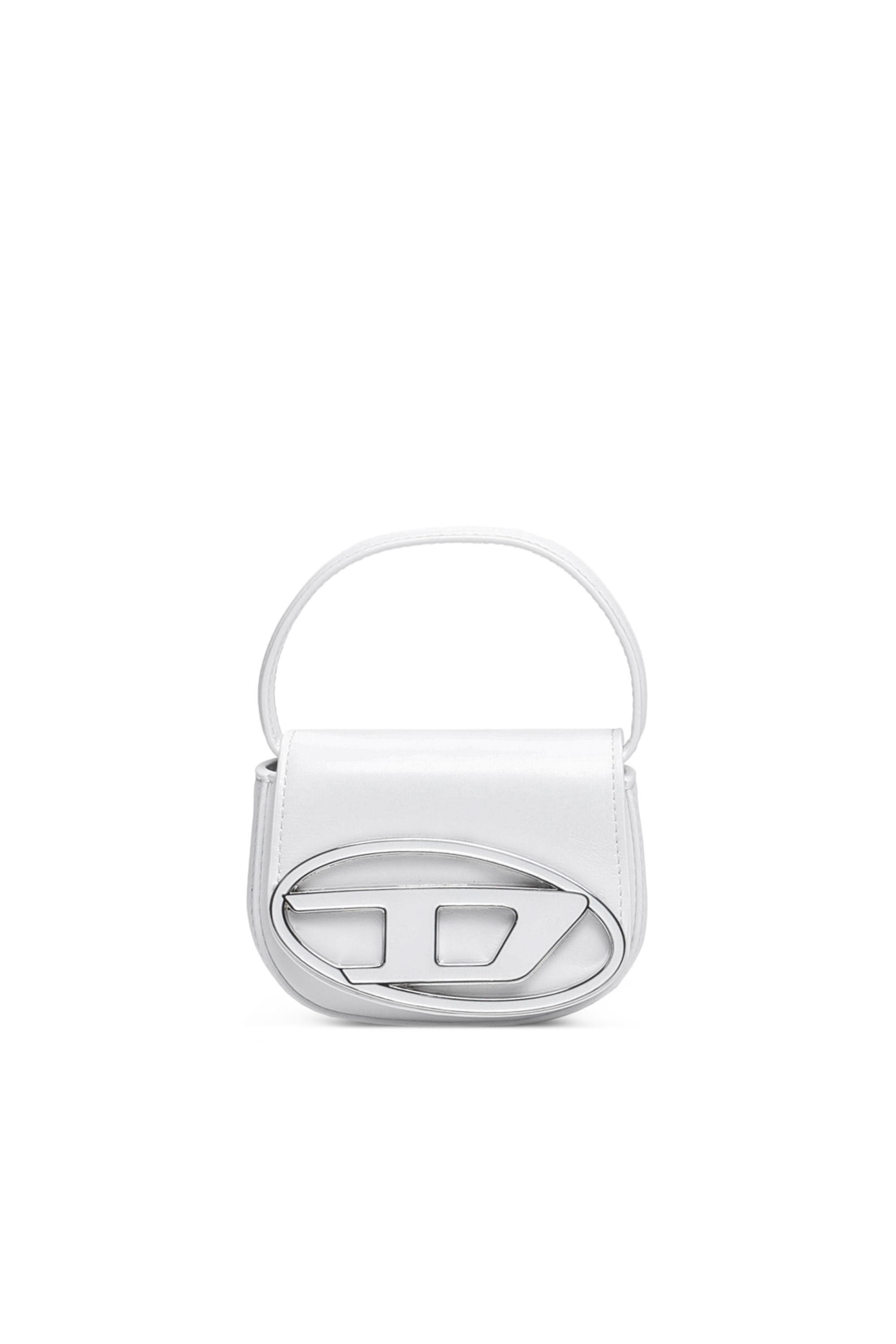 Diesel - Mini borsa con placca D logo - Borse a Mano - Donna - Bianco