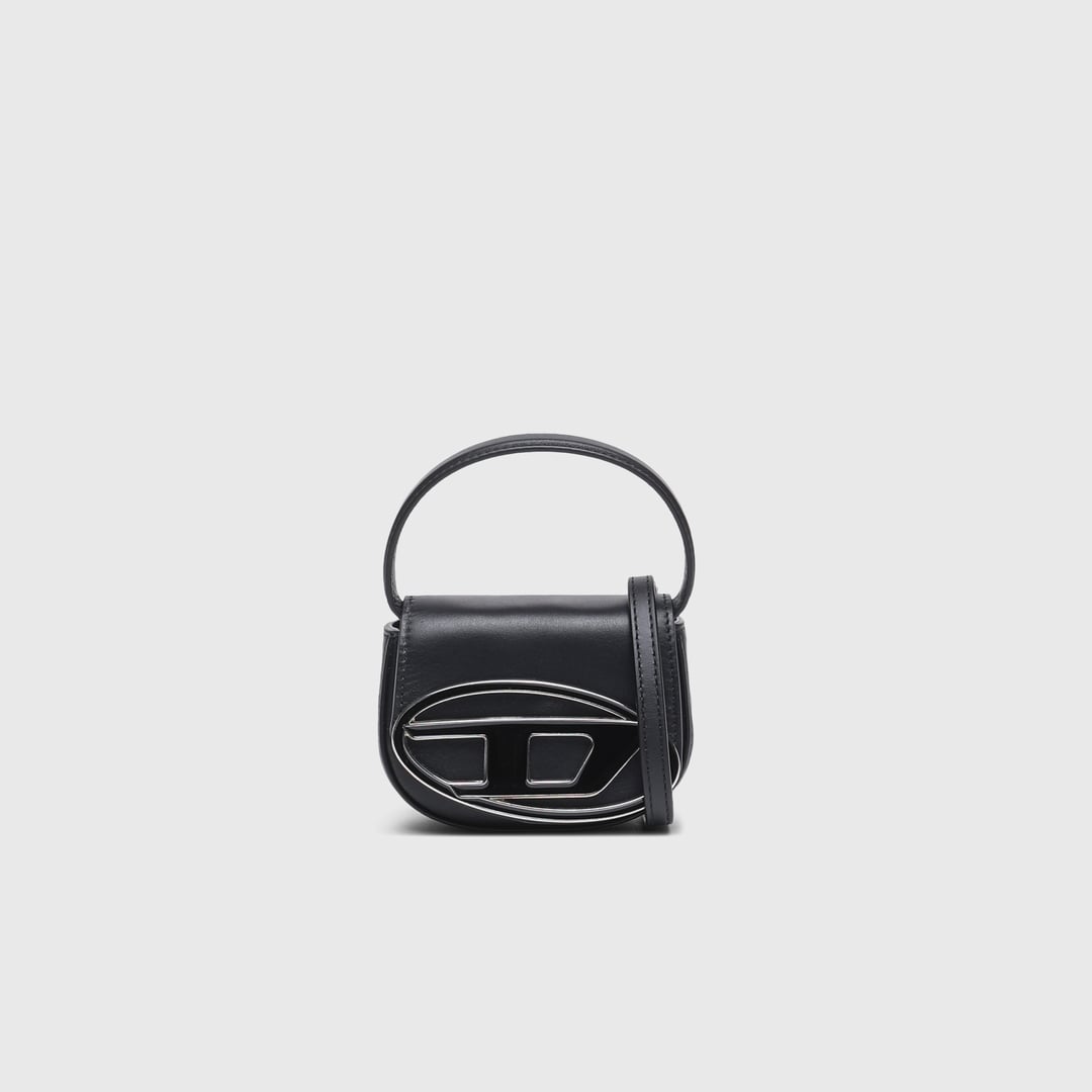 Diesel - 1DR XS-Iconic mini bag with D logo plaque - Handbags - Woman - Black