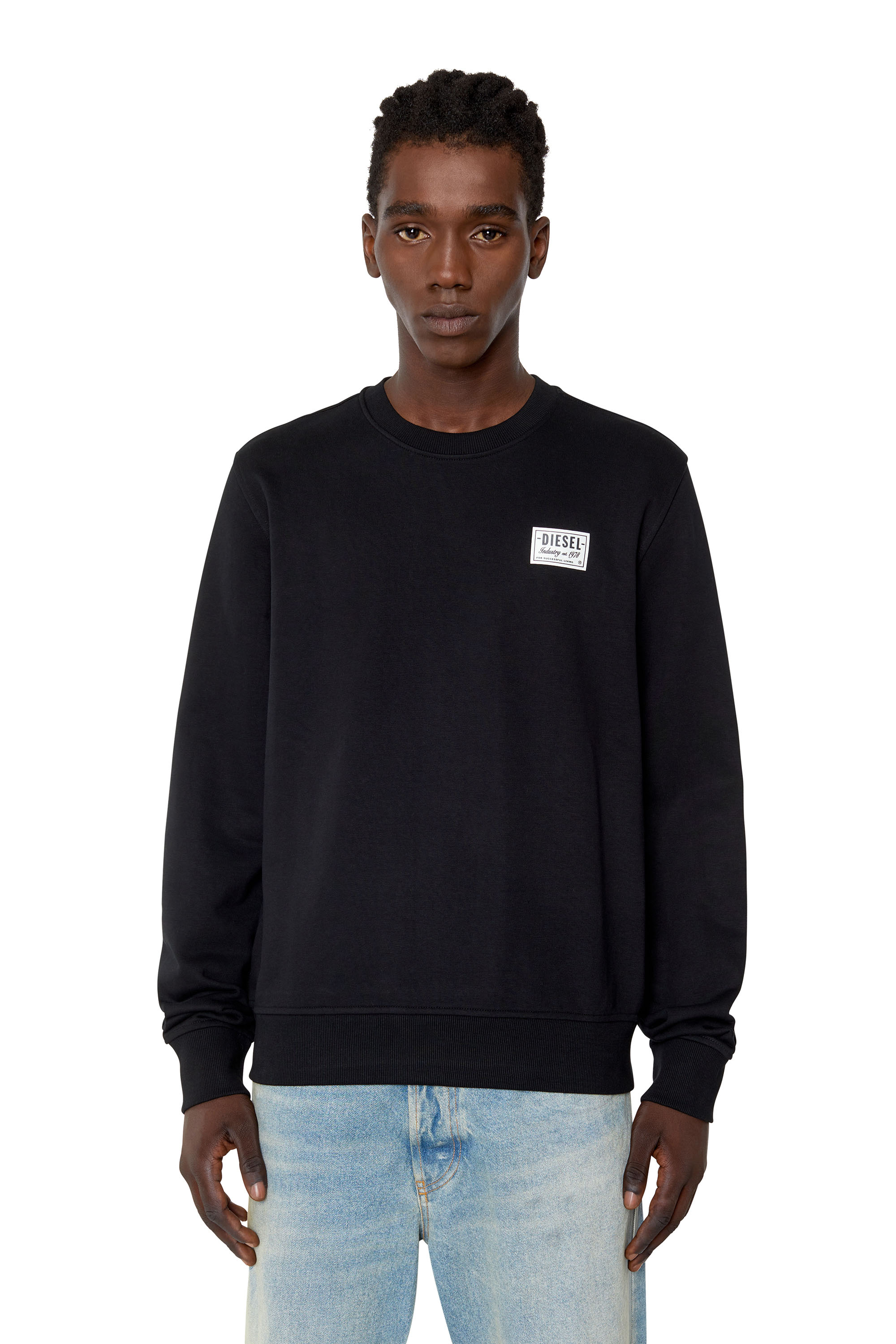 Diesel - Sweatshirt with vintage logo - Sweaters - Man - Black