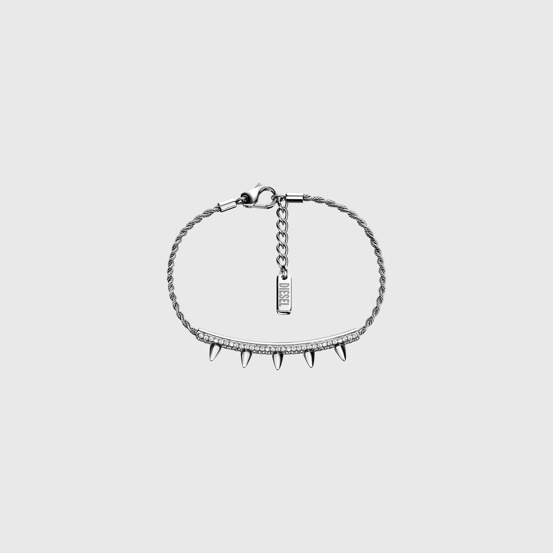 Diesel - Stainless Steel ID Bracelet - Bracelets - Unisex - Silver