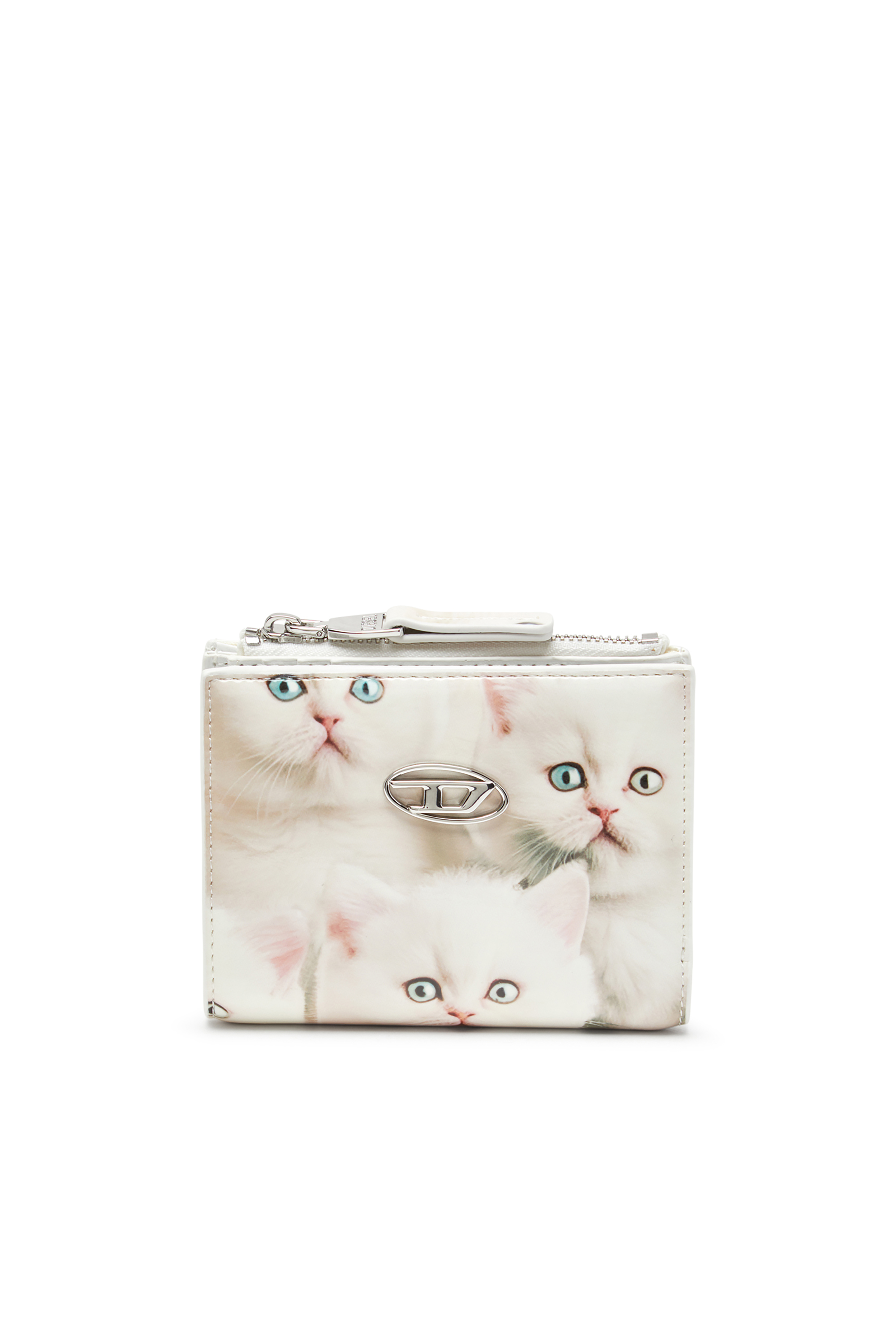 Diesel Small Wallet In Printed Glossy Pu In Neutral