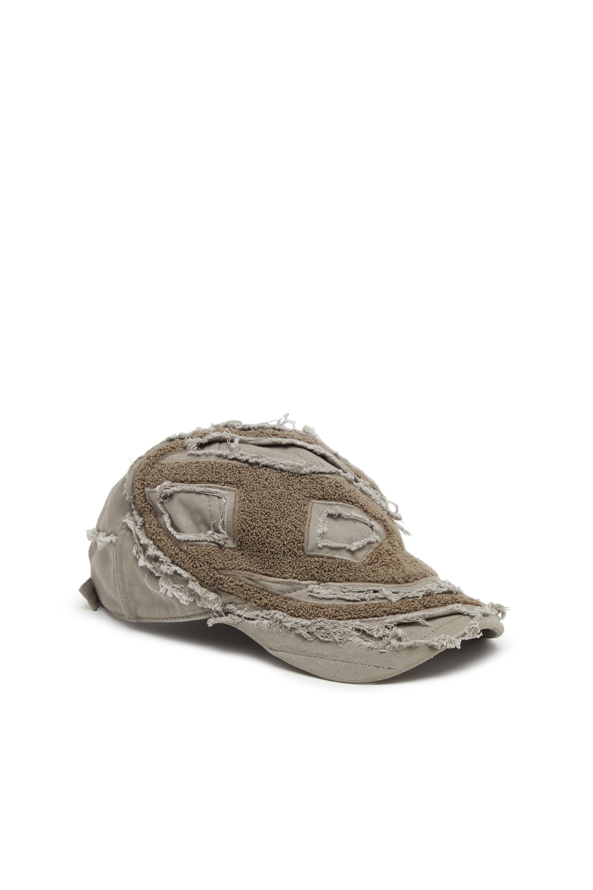 Diesel - Casquette de baseball avec empiècement oval D en tissu éponge - Chapeaux - Homme - Polychrome