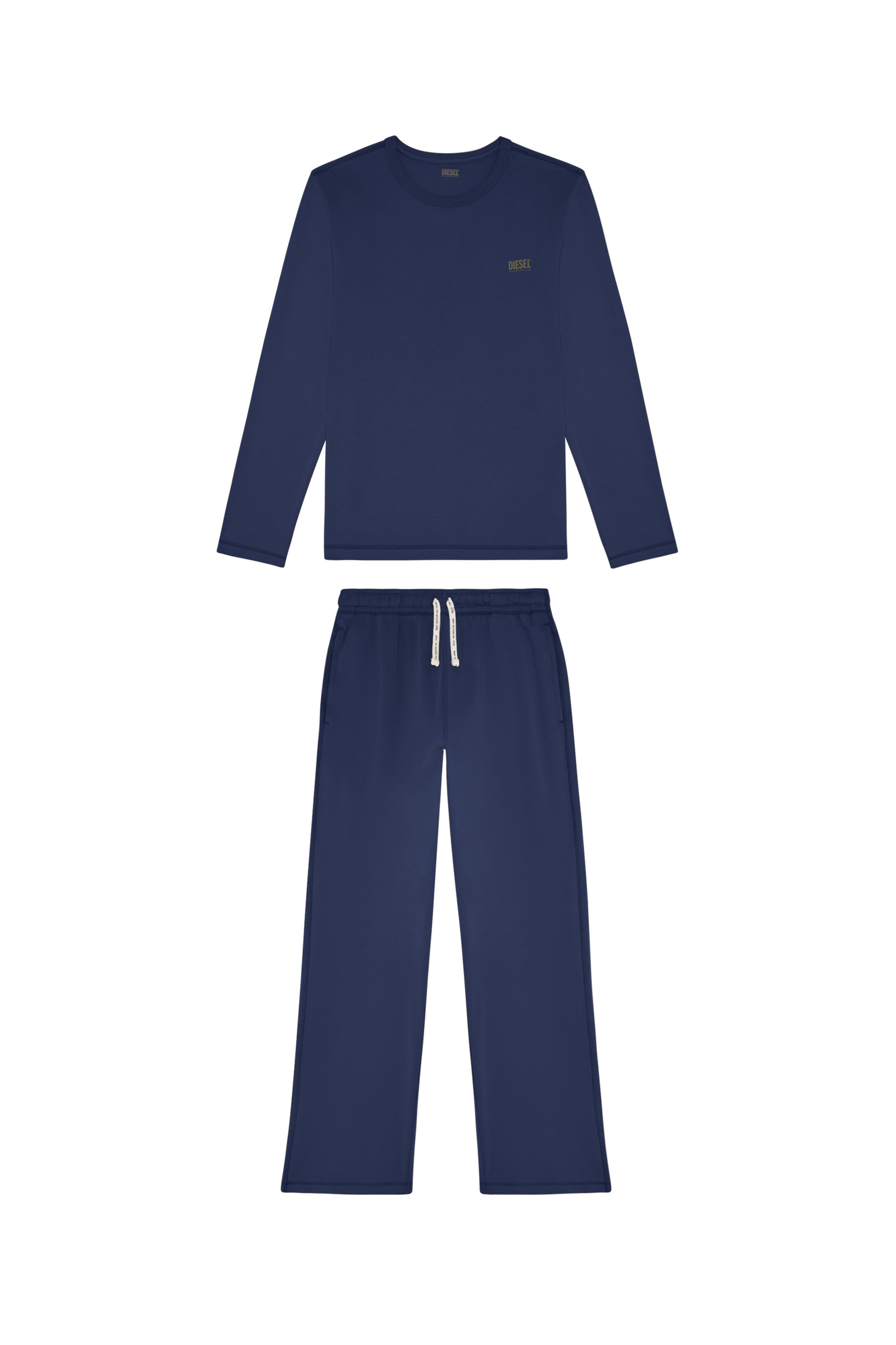 Diesel - Pyjamas with logo drawstring - Pajamas - Man - Blue
