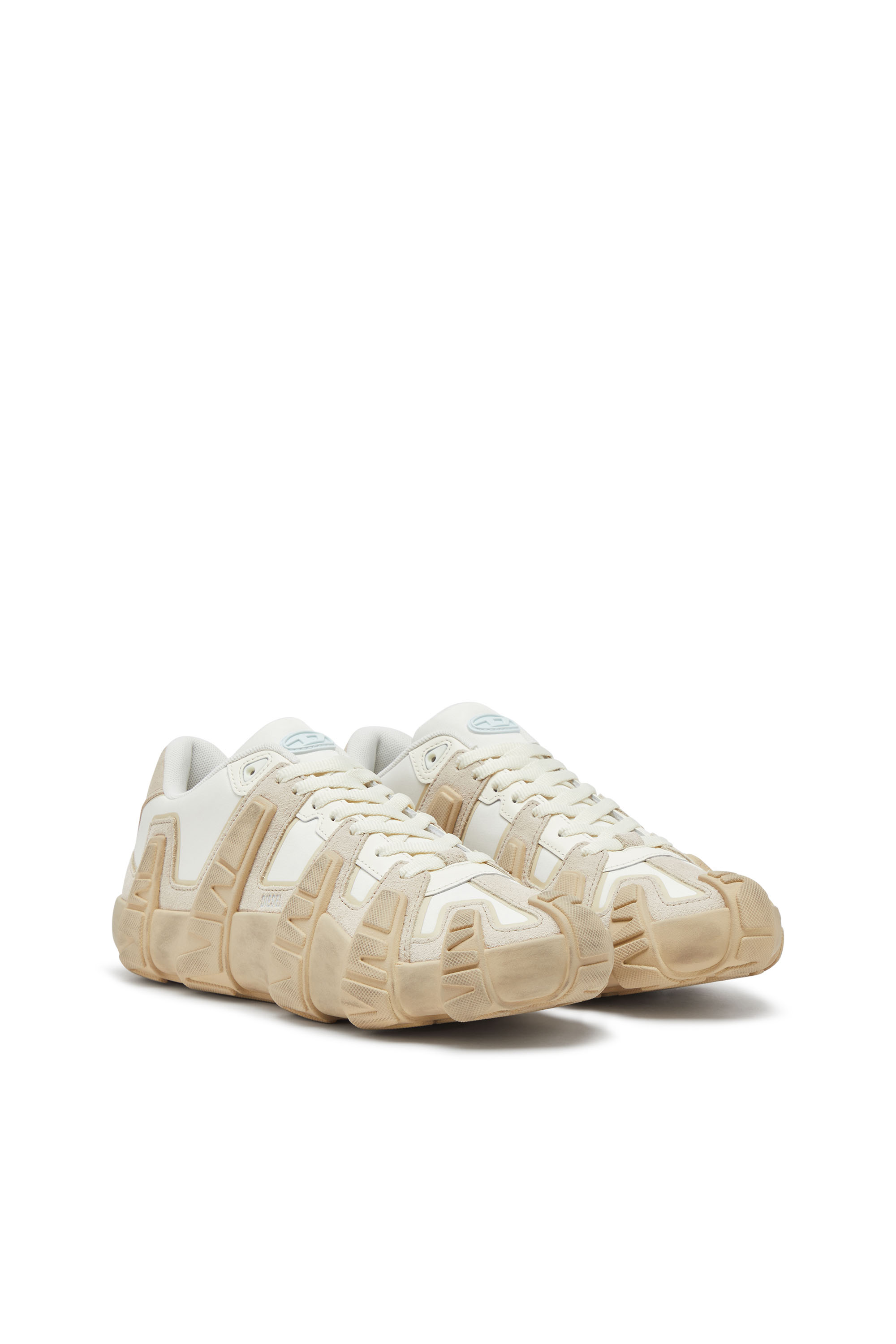Diesel - S-D-GRIFFE LOW, Man's S-D-Griffe - Nylon sneakers in White/Beige - 3