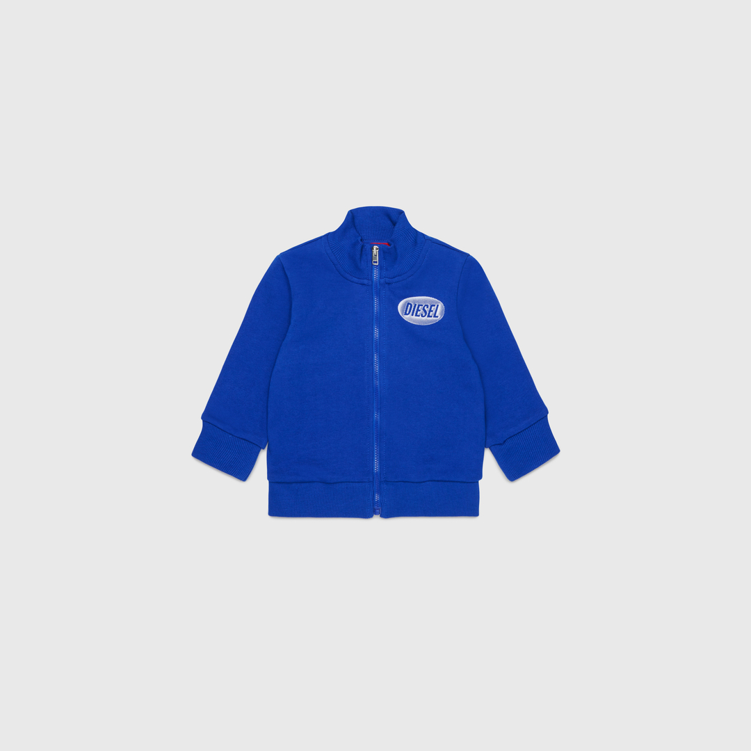 Diesel - Sweatshirt zippée avec logo imprimé - Pull Cotton - Mixte - Bleu