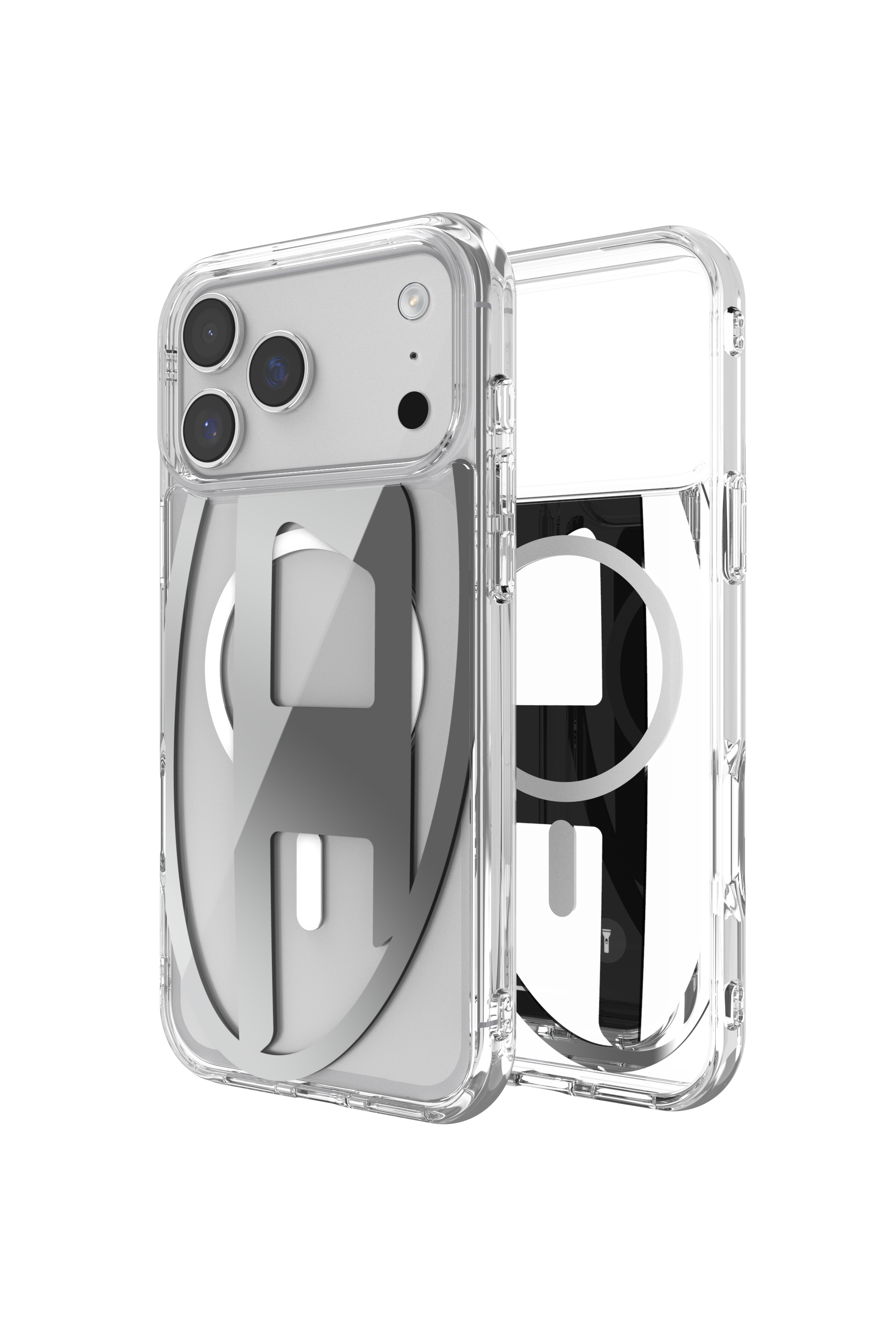 Diesel Unisex Grau - Oval D Metallic Case Mit Magsafe Für Iphone Pro Max - Schutzhüllen Größe 17