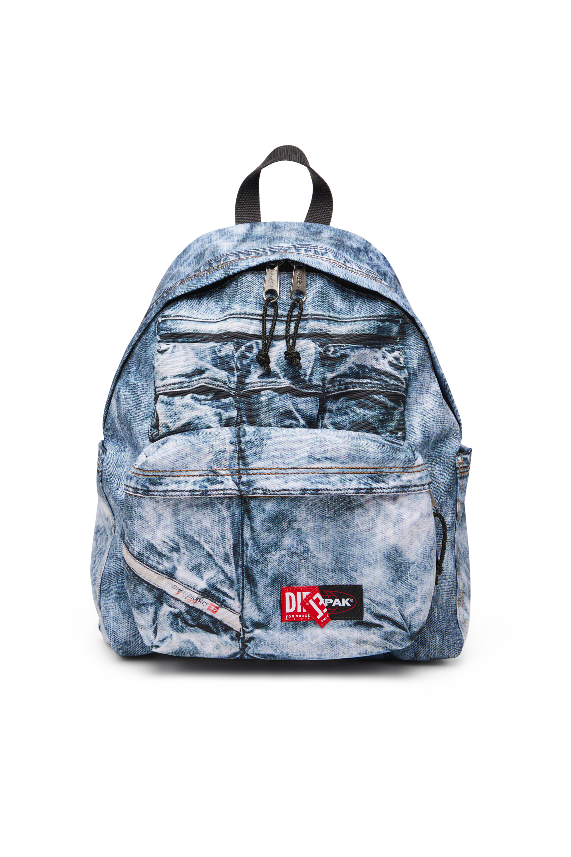 Diesel Unisex Blue - Backpack In Trompe L'oeil Denim - Backpacks