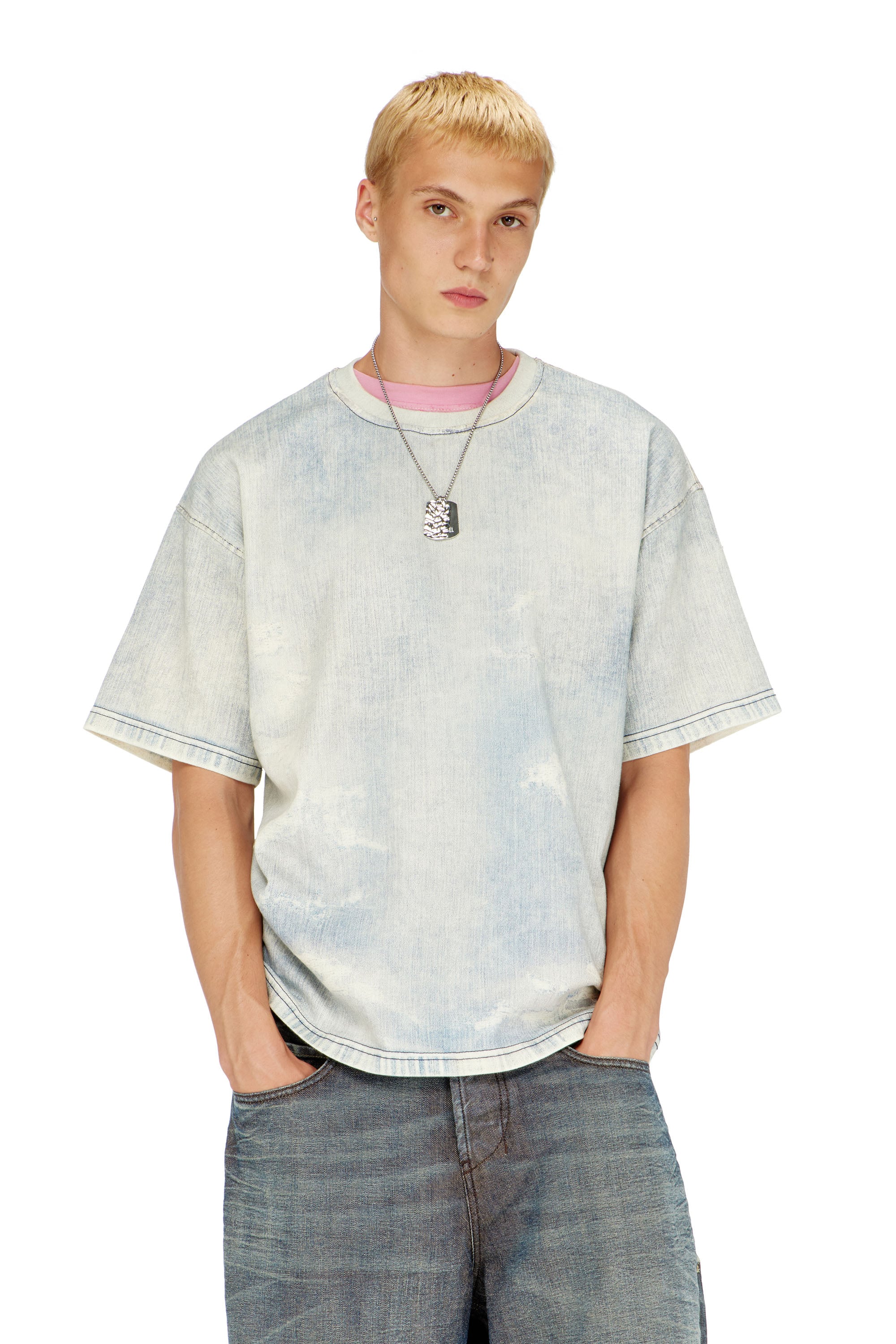 Diesel - - T-Shirts - Man - Blue