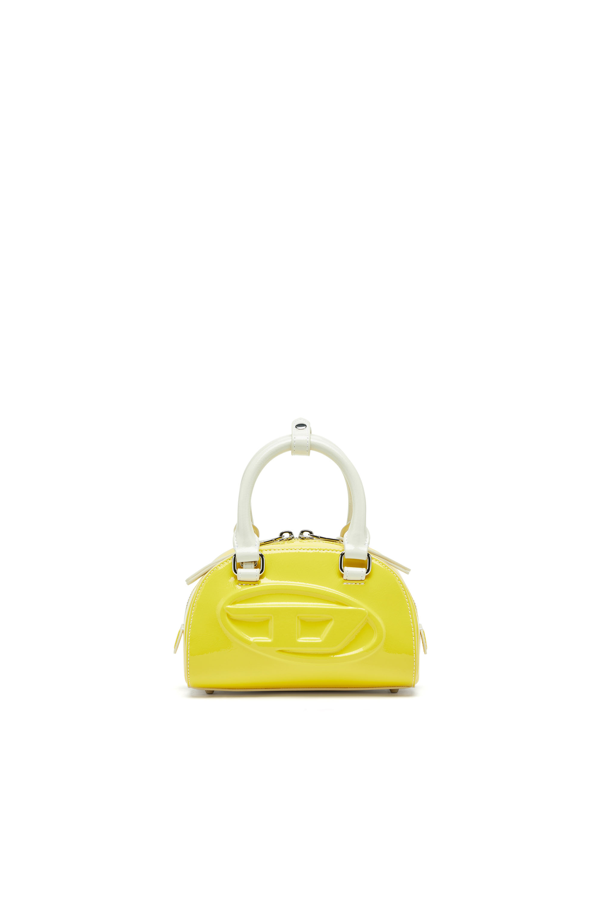 Diesel Mulher Amarelo - 1Dr Dome-Mini Bowling Bag With Naplak Effect - Crossbody Bags - Woman Uni