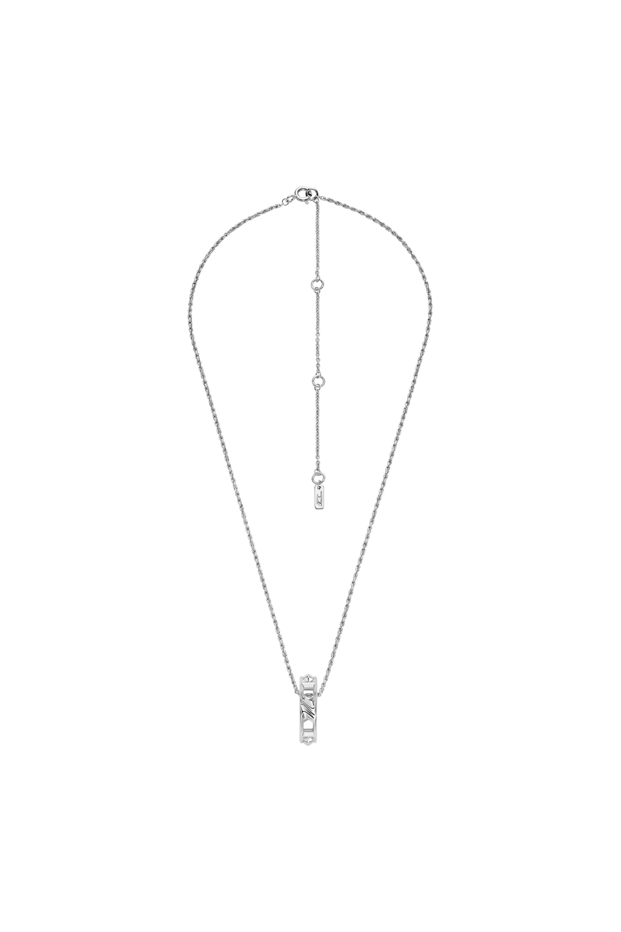 Diesel Unisex Silver - Sterling Pendant Necklace - Necklaces Uni