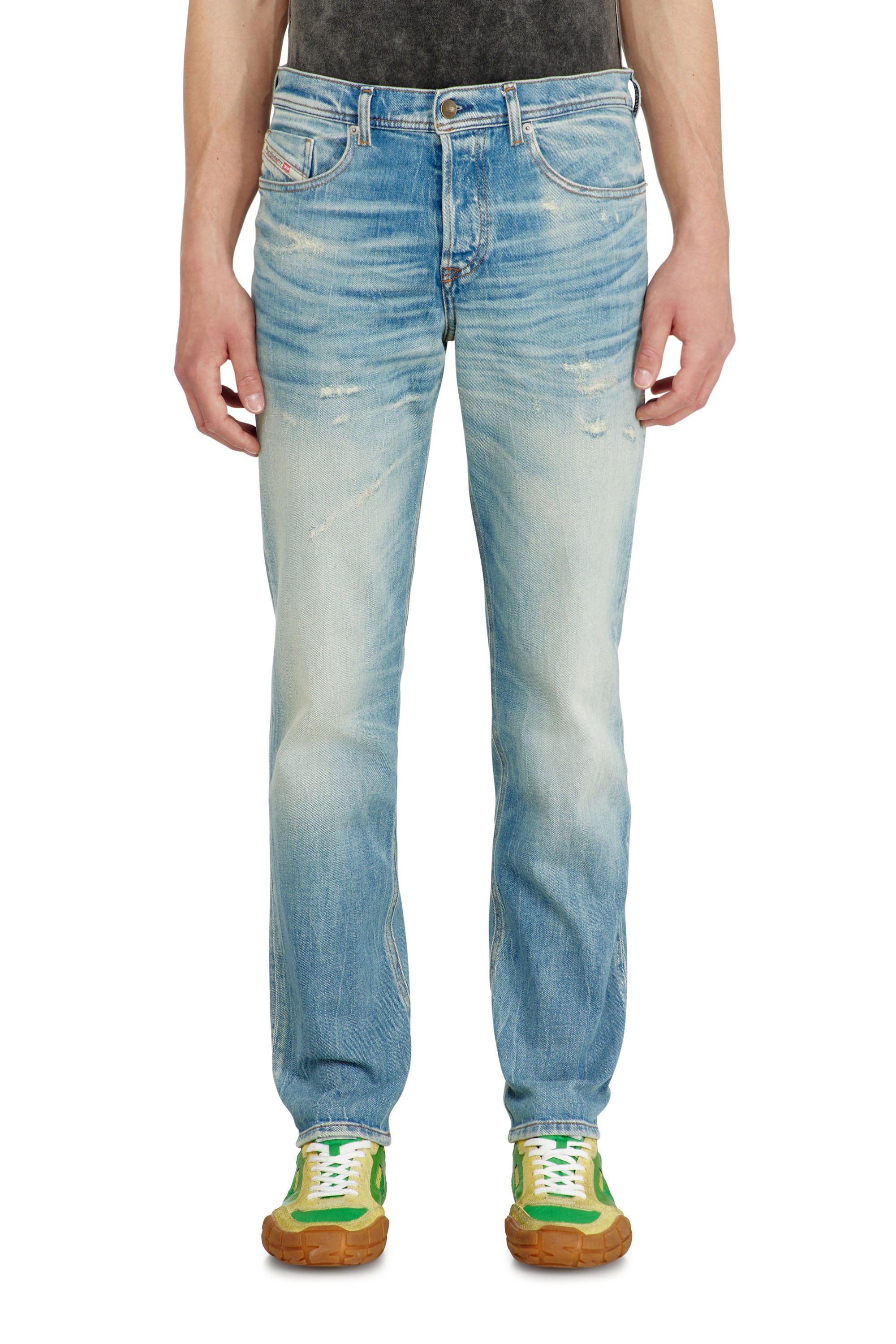 Diesel Men's Blue Regular Jeans Regular Waist 2023 D-Finitive, Light Button Fly Size 32