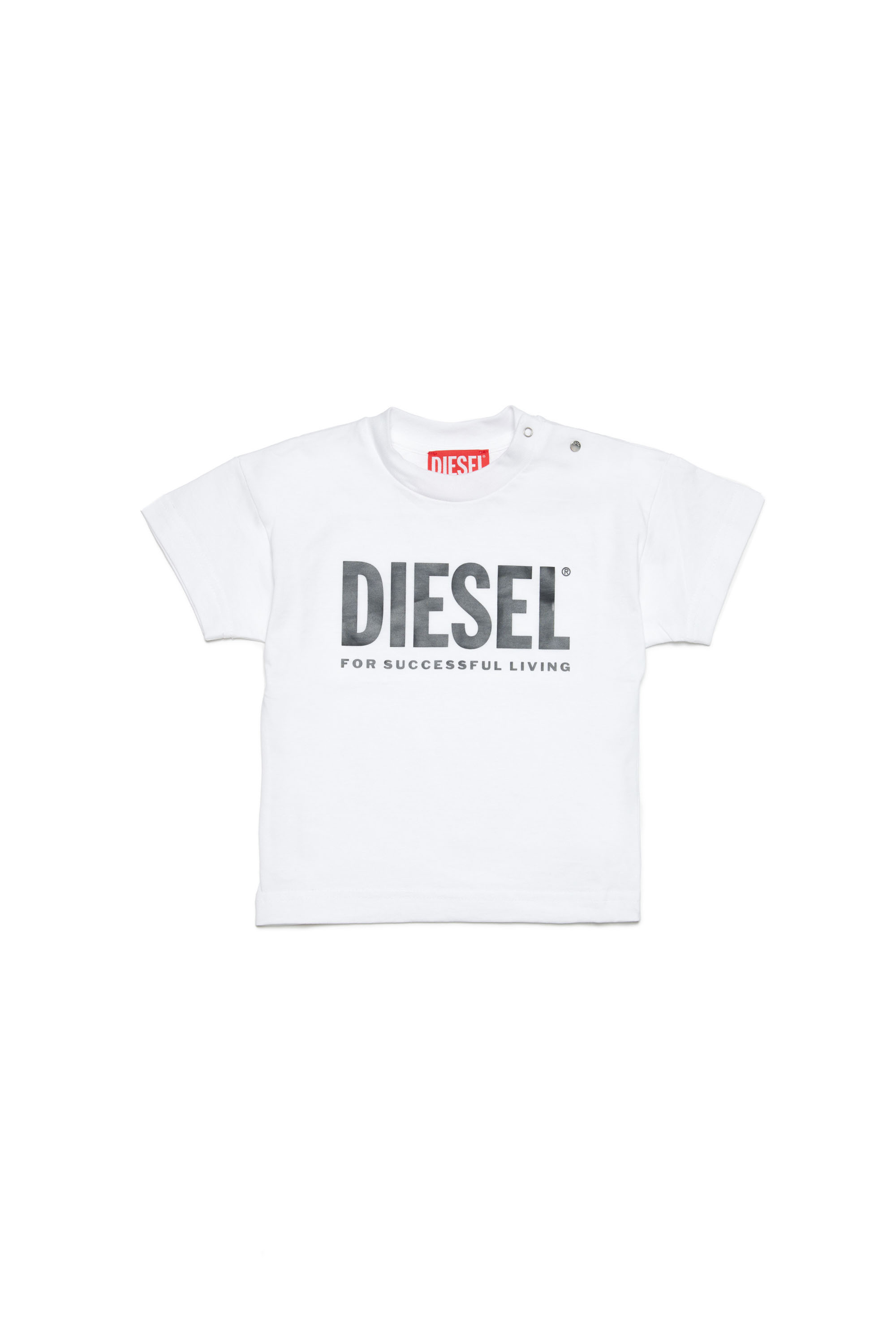 Diesel - T-shirt con stampa logo - T-shirts e Tops - Unisex - Bianco