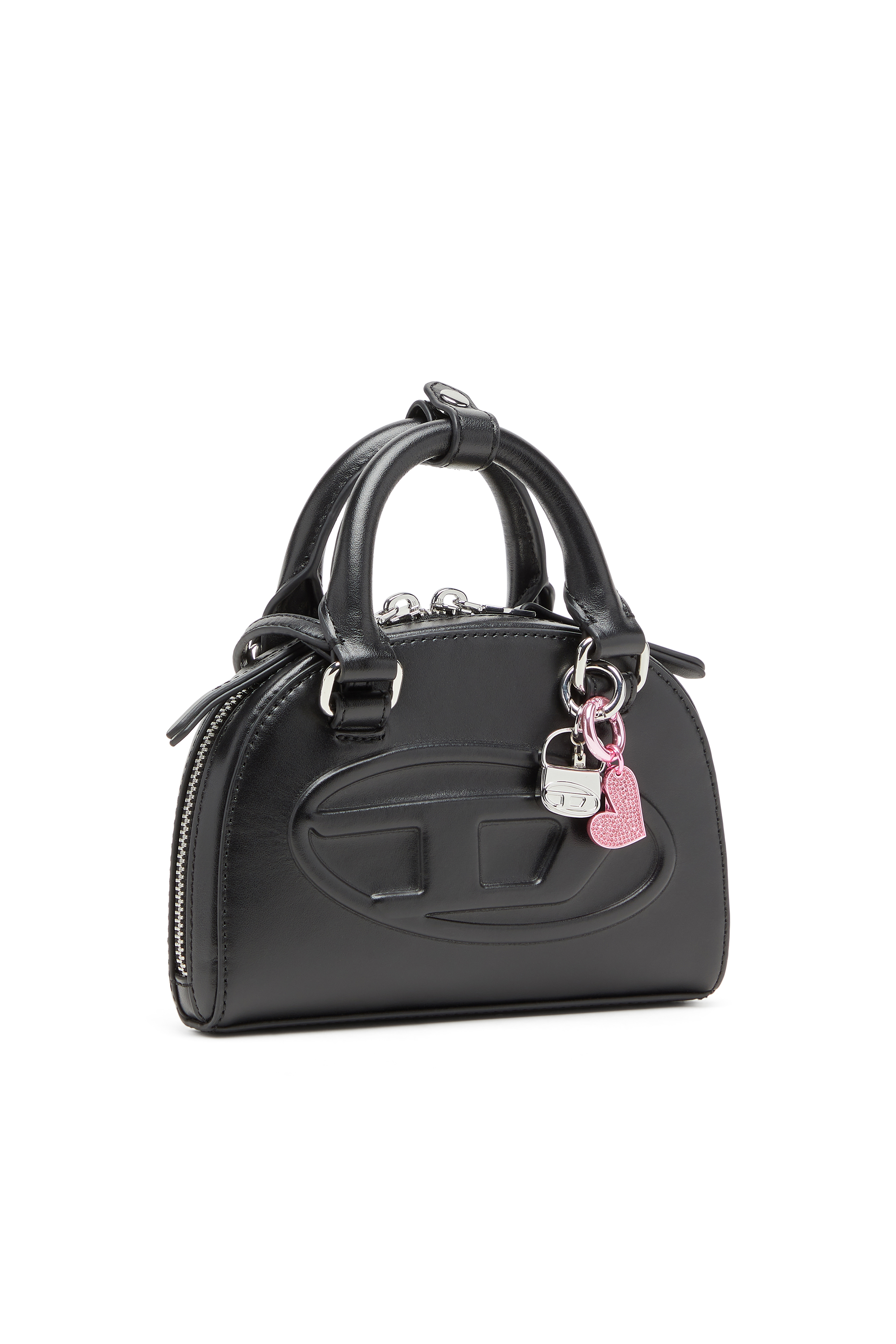 Diesel - 1DR DOME CROSSBODY XS, Woman's 1DR Dome-Mini crossbody bag in nappa leather in Black - 6