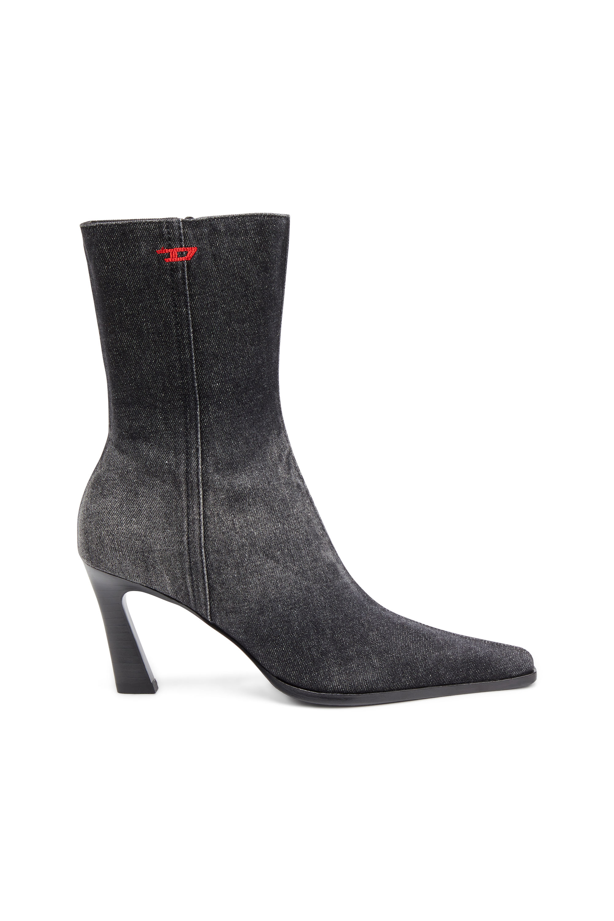 Diesel - D-Allas Bt - Ankle boot in washed denim - Boots - Woman - Black