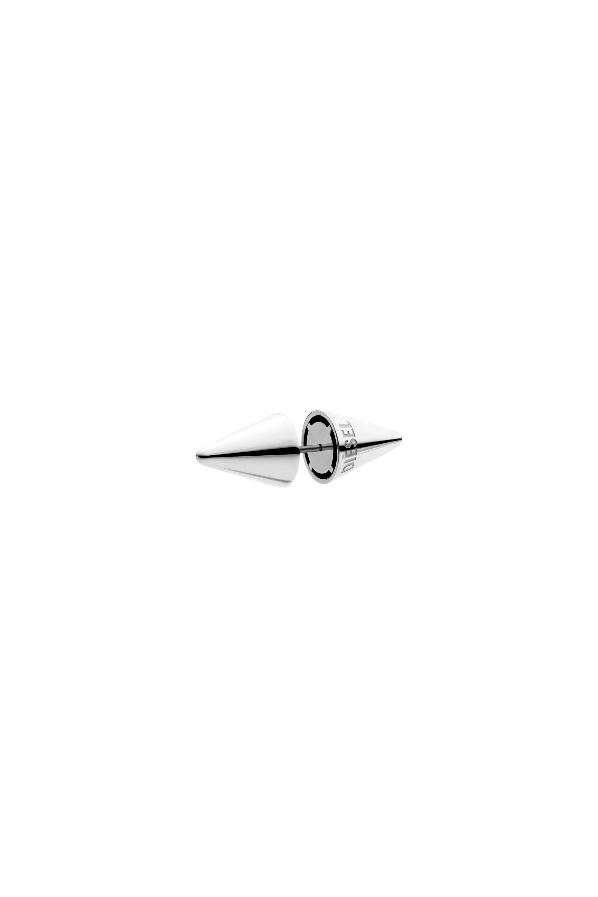 Diesel Unisex Silver - Stainless Steel Spike Stud Earring - Earrings Uni