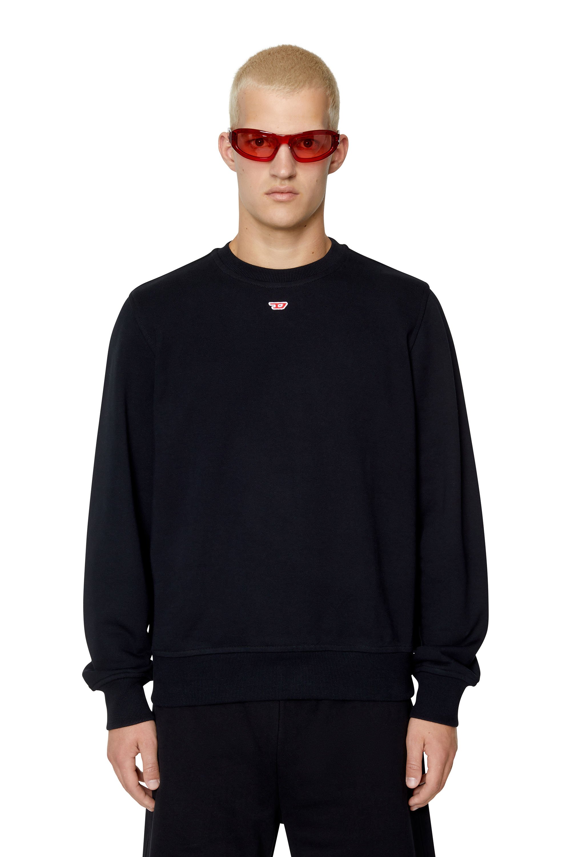 Diesel - Sweatshirt with mini D patch - Sweaters - Unisex - Black