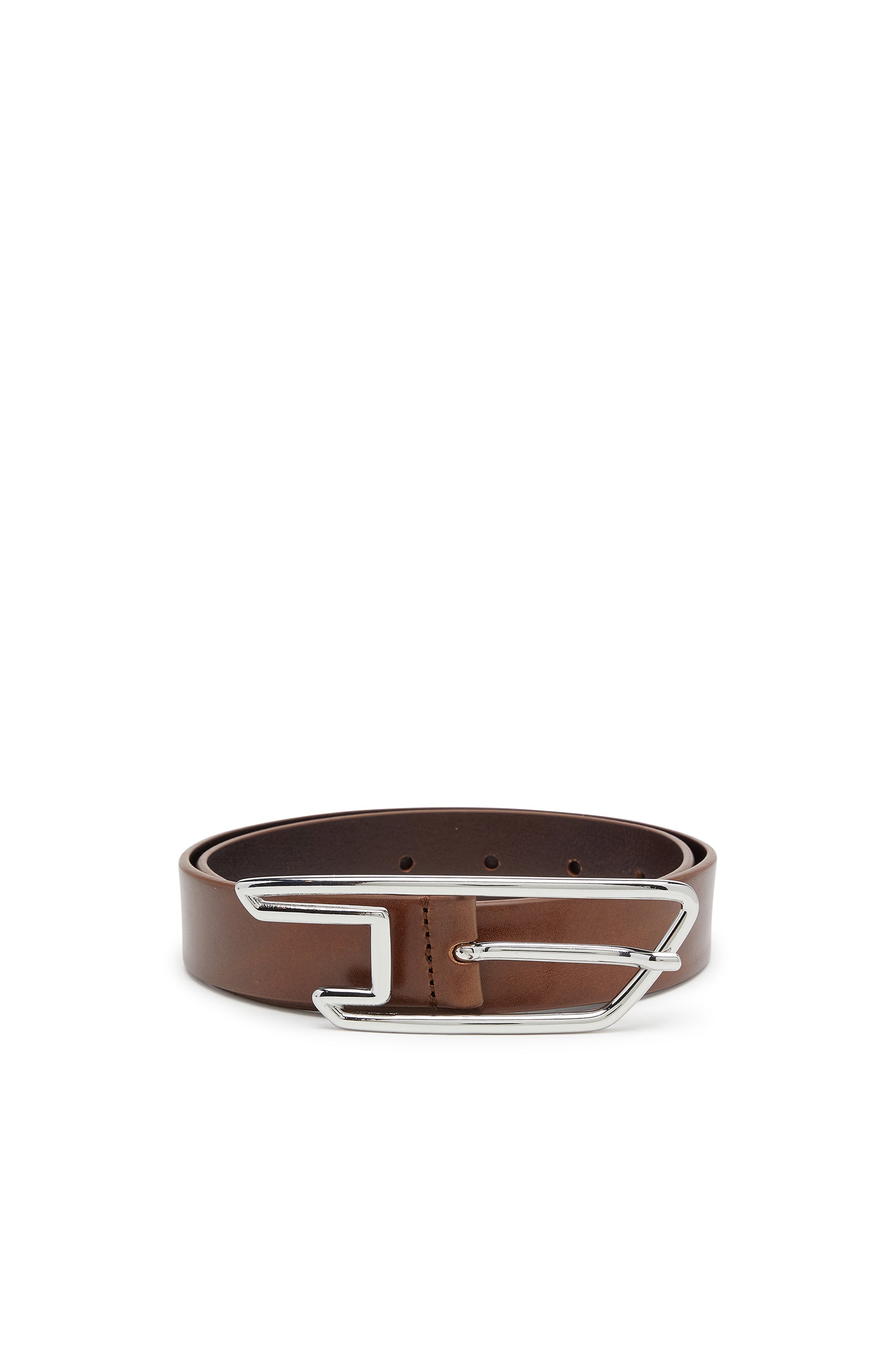 Diesel - 3cm belt in pull-up leather - Belts - Woman - Brown