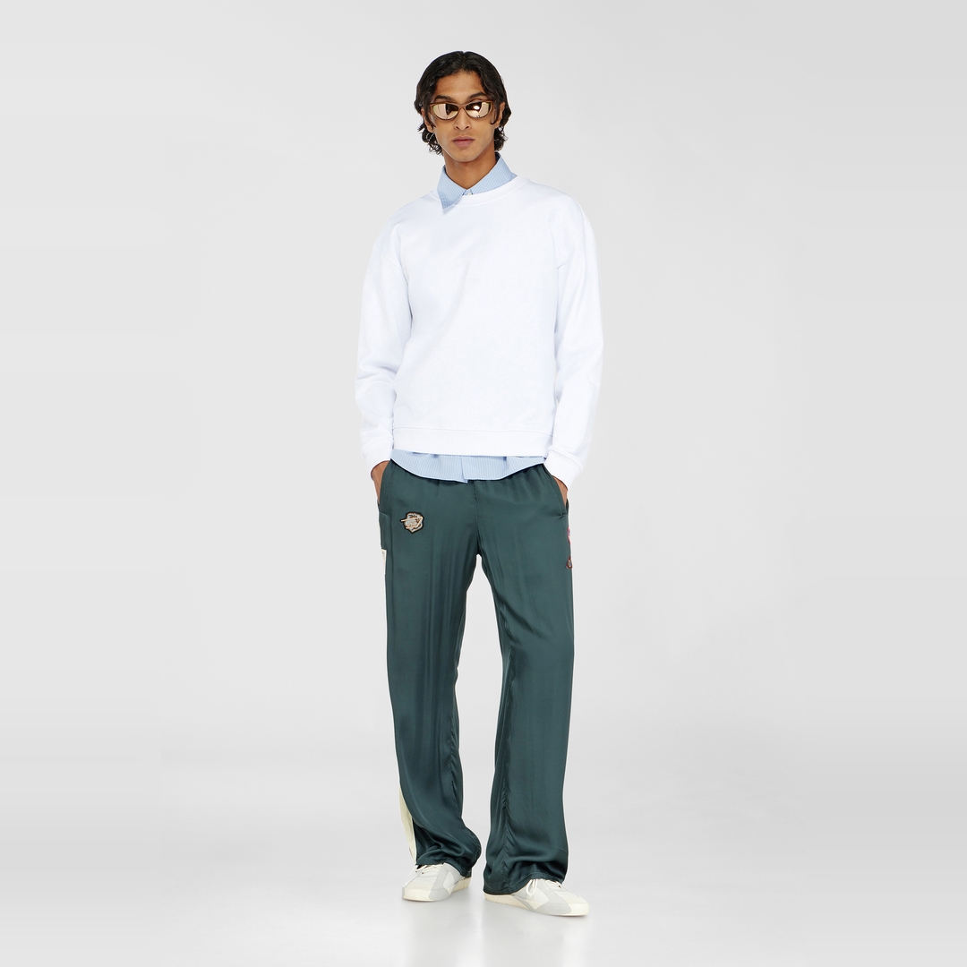 Diesel - Sweat-shirt en coton avec micro broderie logo - Pull Cotton - Homme - Blanc