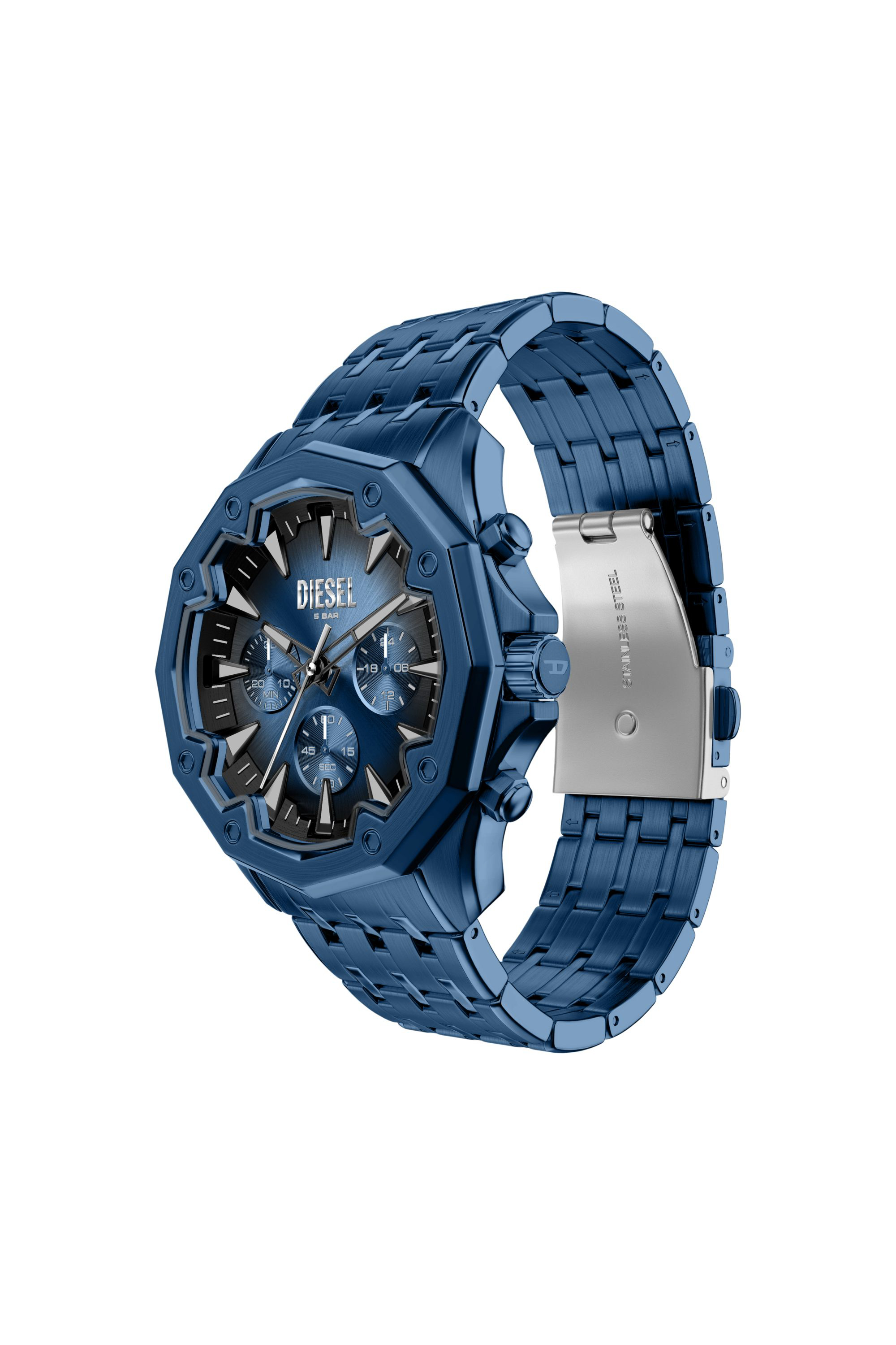 Diesel - DZ4705 WATCH, Man's Stinger Blue Stainless Steel Watch in Blue - 6